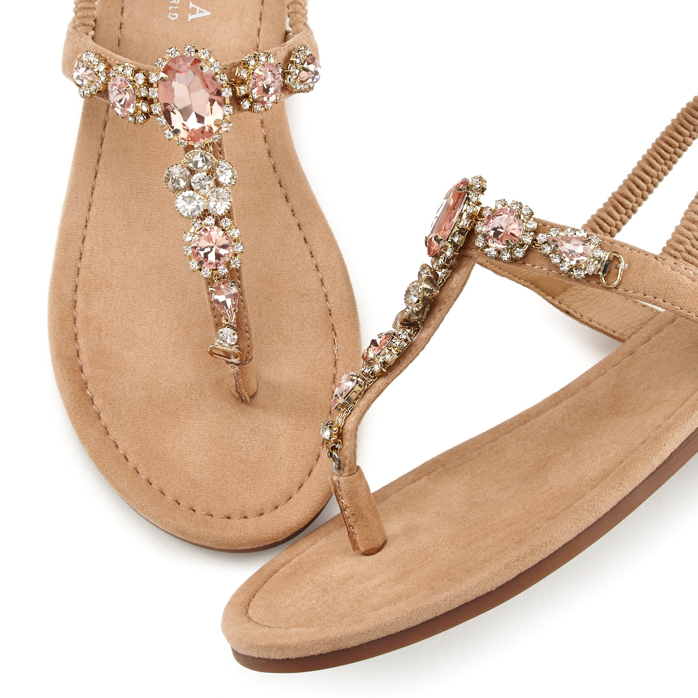 Lascana Teenslippers Sandaal, pantoletten met sierstenen VEGAN