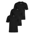 man's world shirt met v-hals (set, 3-delig, set van 3) zwart