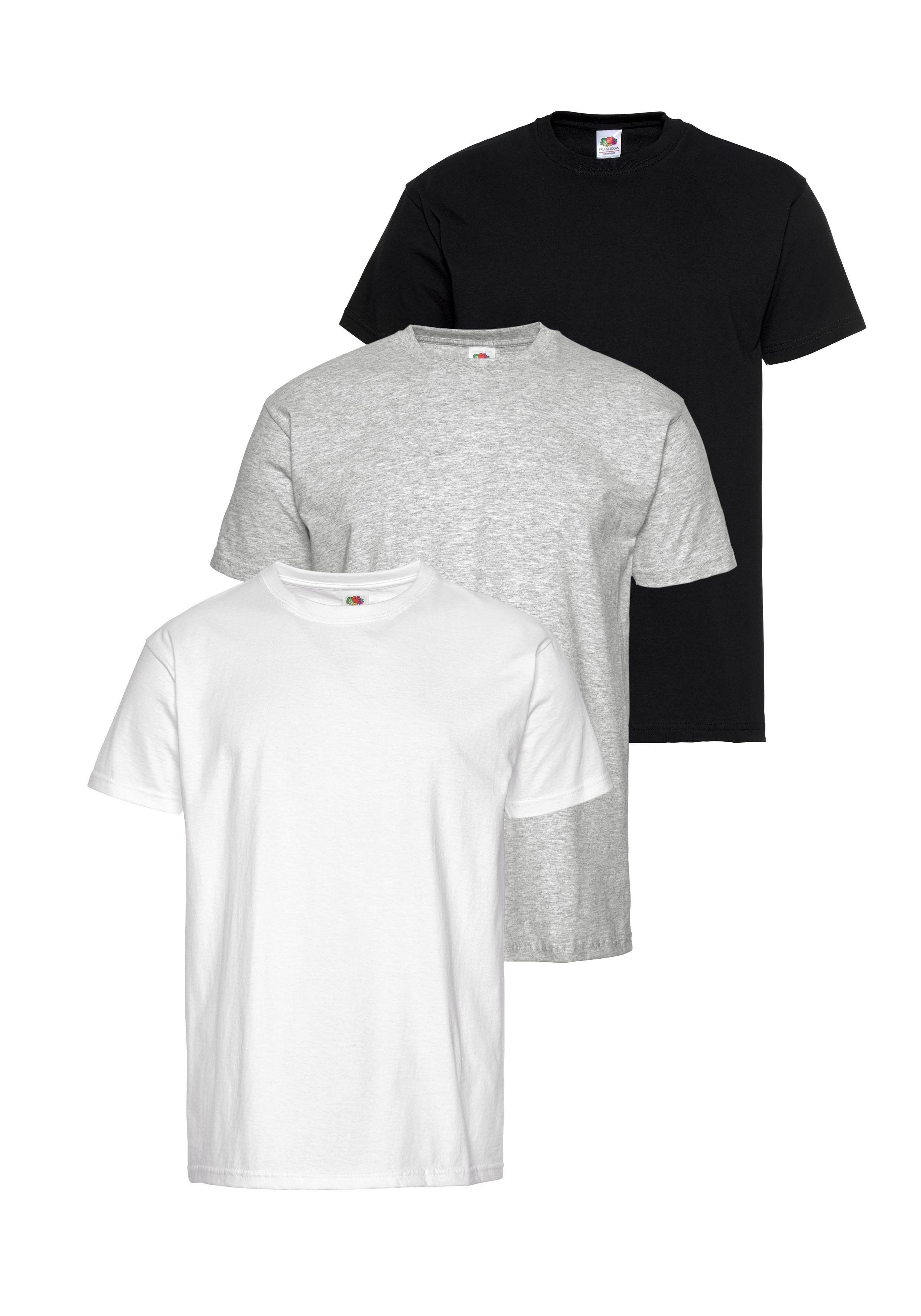 Fruit of the Loom T-shirt met een ronde hals (set, 3-delig)