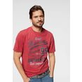 man's world t-shirt met print in vintage-look rood