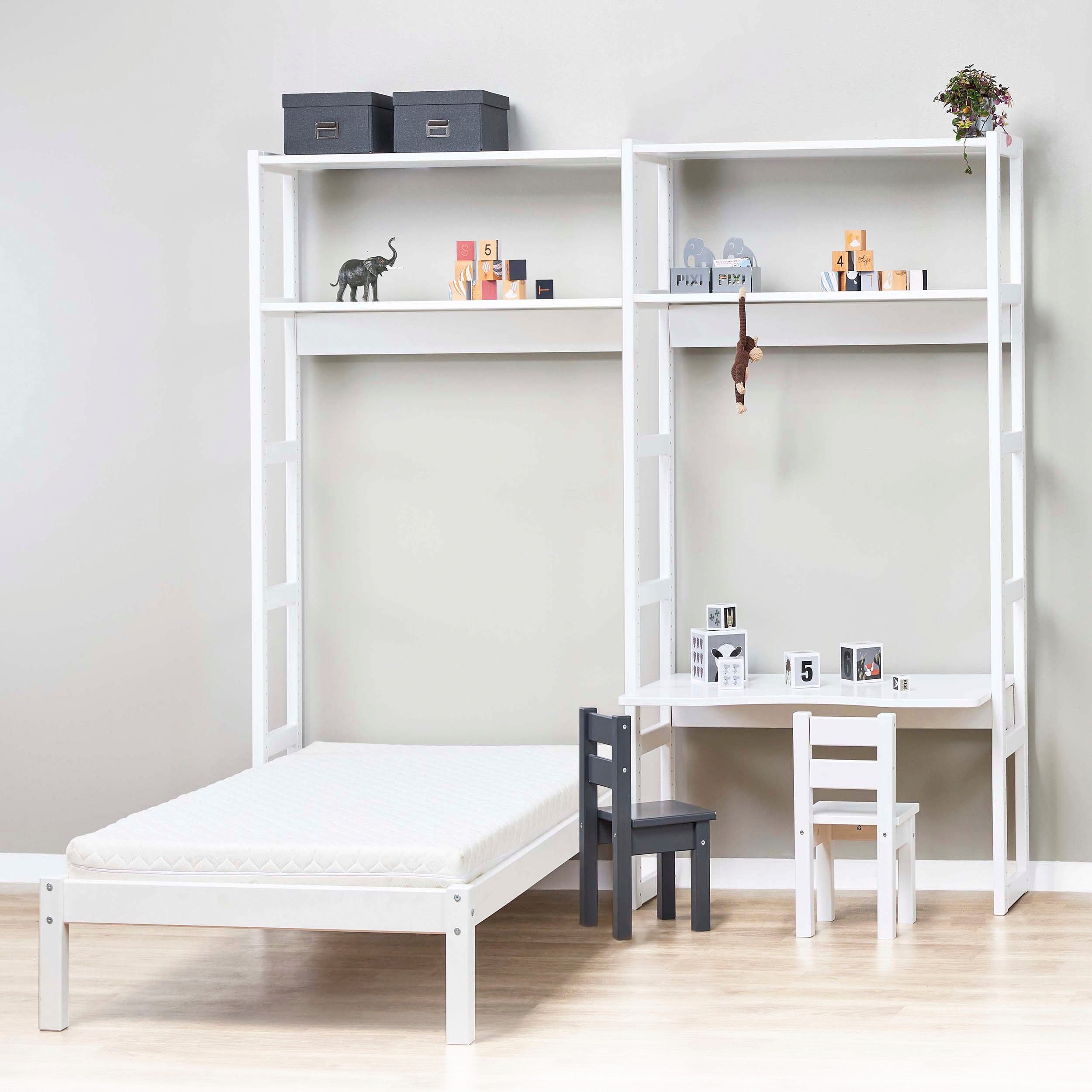 Hoppekids Tienerkamerset STOREY met bed, bureau & rek, 2 maten (set, 13-delig)