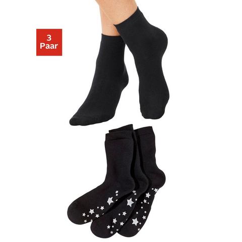 NU 20% KORTING: Lavana ABS-sokken met antislipzool in sterrendesign (3 paar)