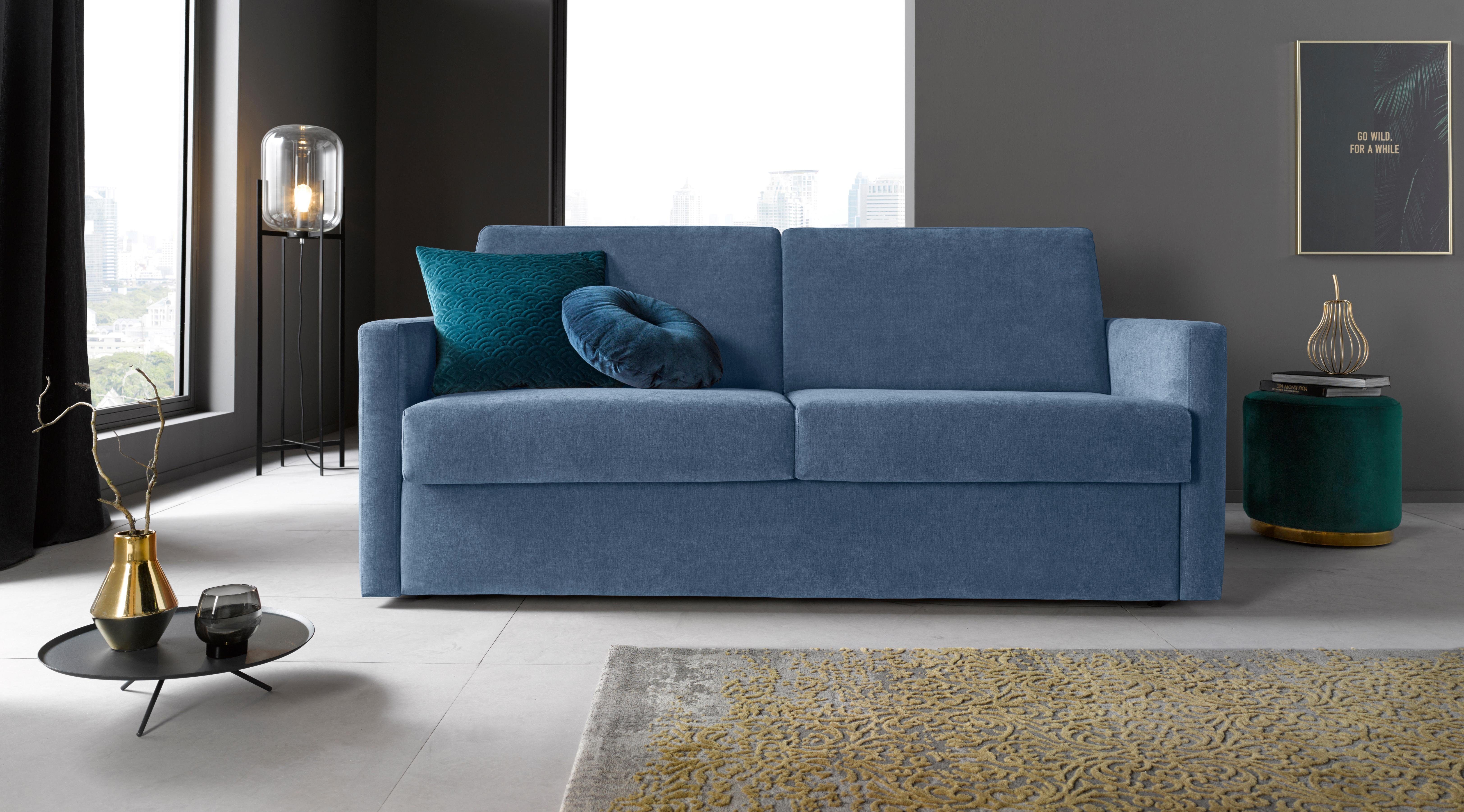 Places of Style Slaapbank GOLDPOINT 182 cm, slaapbank, ligoppervlak 140/200 cm, 3-zitsbank met slaapbank functie, matras met bonellvering,