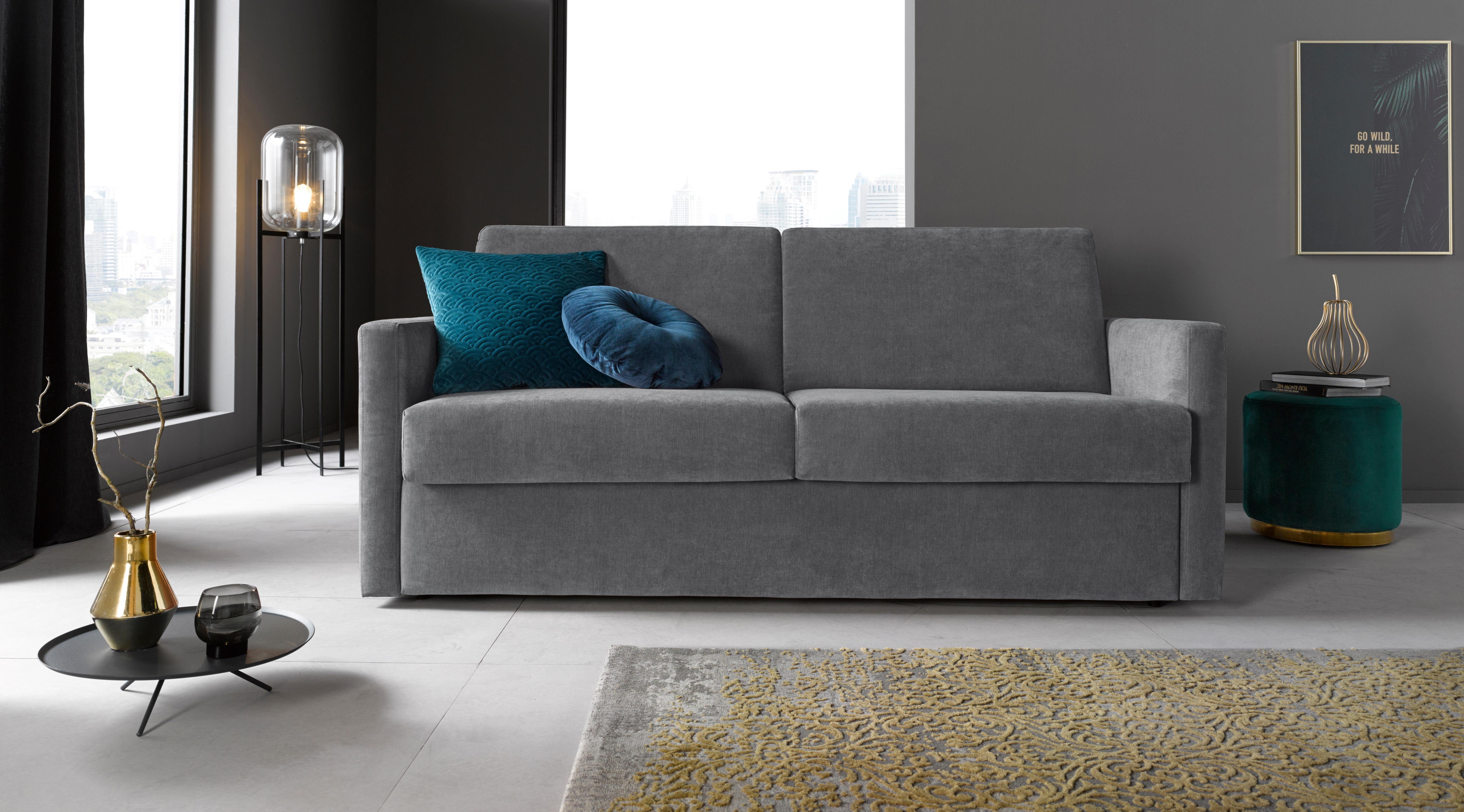 Places of Style Slaapbank GOLDPOINT 182 cm, slaapbank, ligoppervlak 140/200 cm, 3-zitsbank met slaapbank functie, matras met bonellvering,