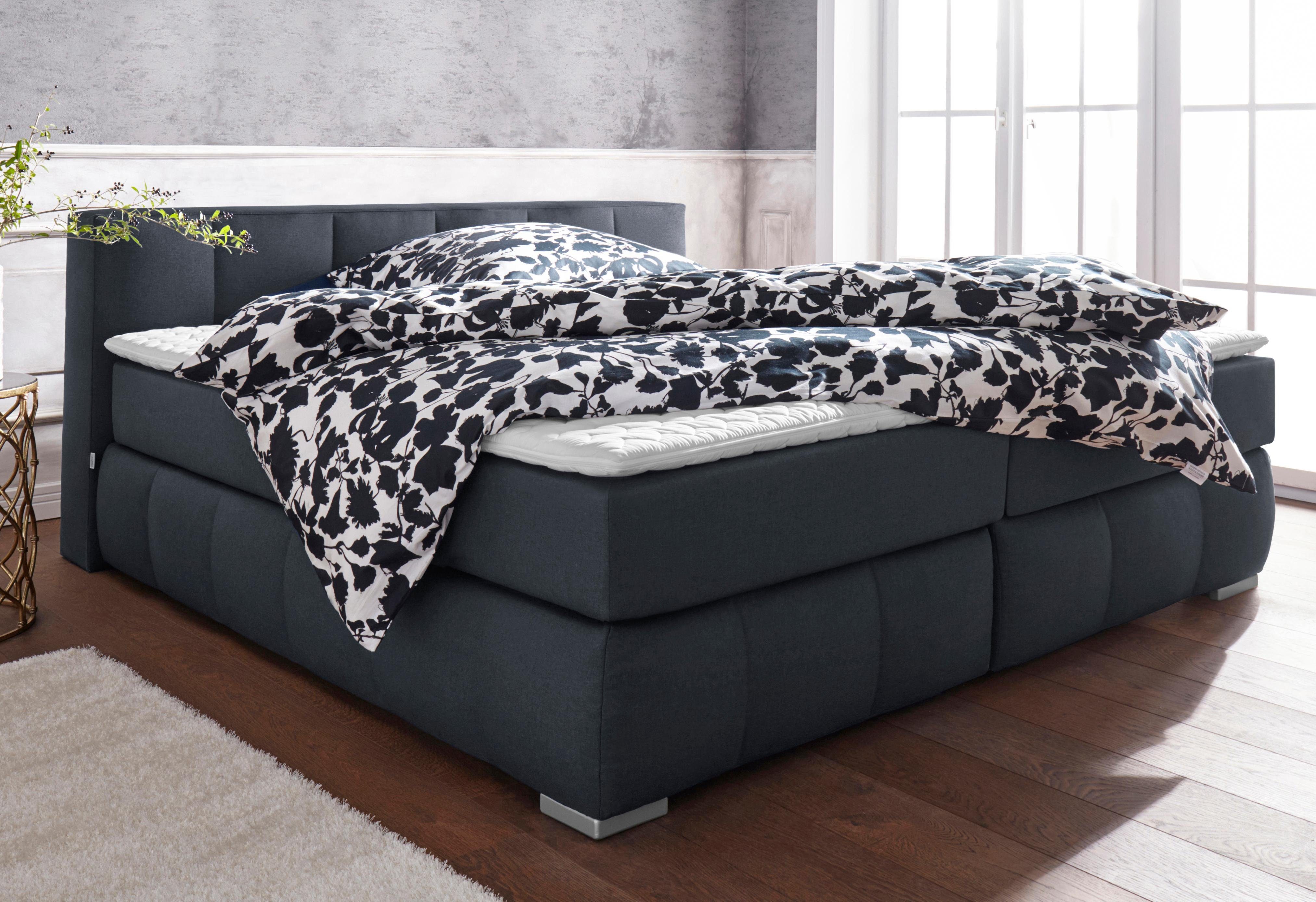 Guido Maria Kretschmer Home&Living Boxspring Chelles incl. koudschuim matrastopper, in 5 breedtes en 3 matrastypes boxsprings grijs