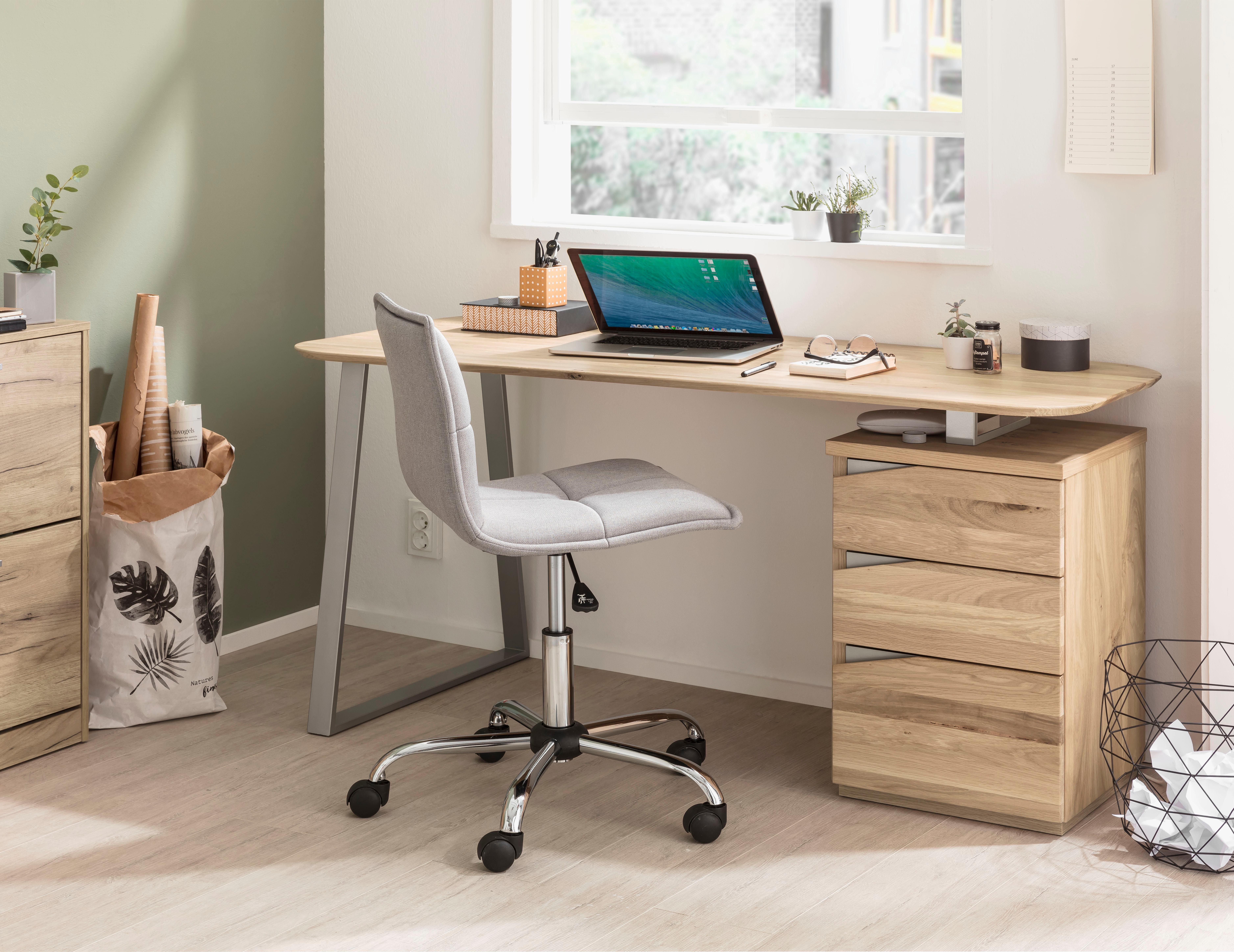 VOGL Möbelfabrik Bureau Erik met zwitserse rand, deels massief, breedte 150 cm, made in germany