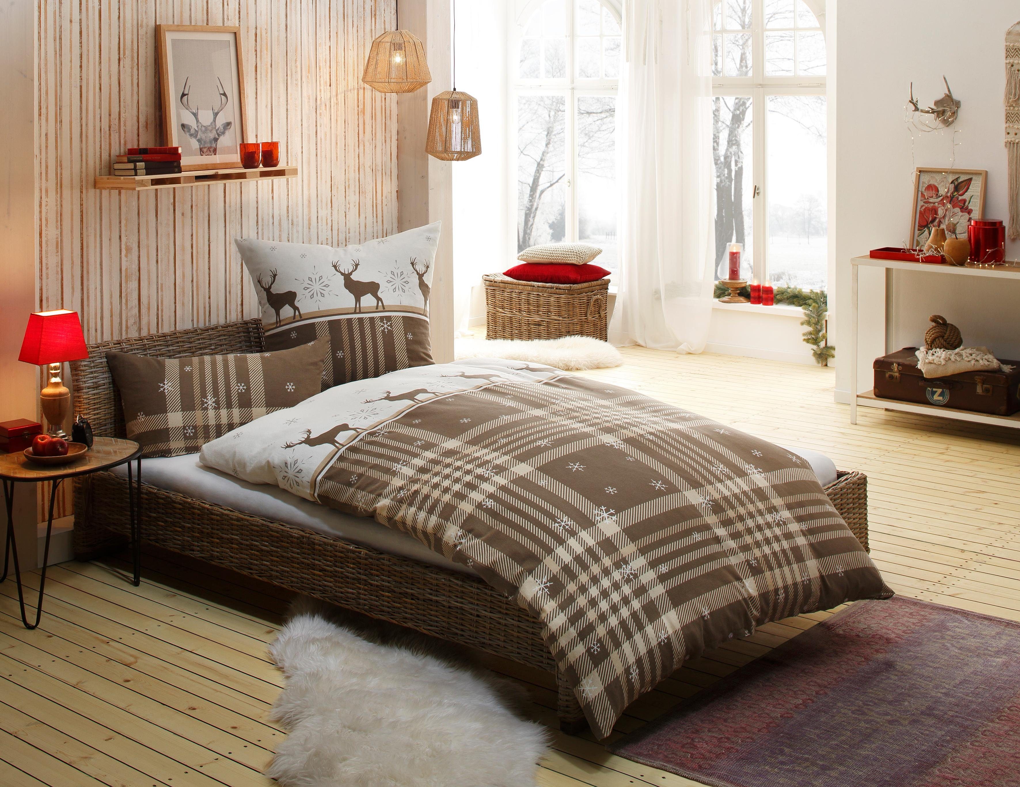 my home Overtrekset Wenda van polycotton (verkoelend) + fijnflanel (warm, 100% katoen) (2-delig)