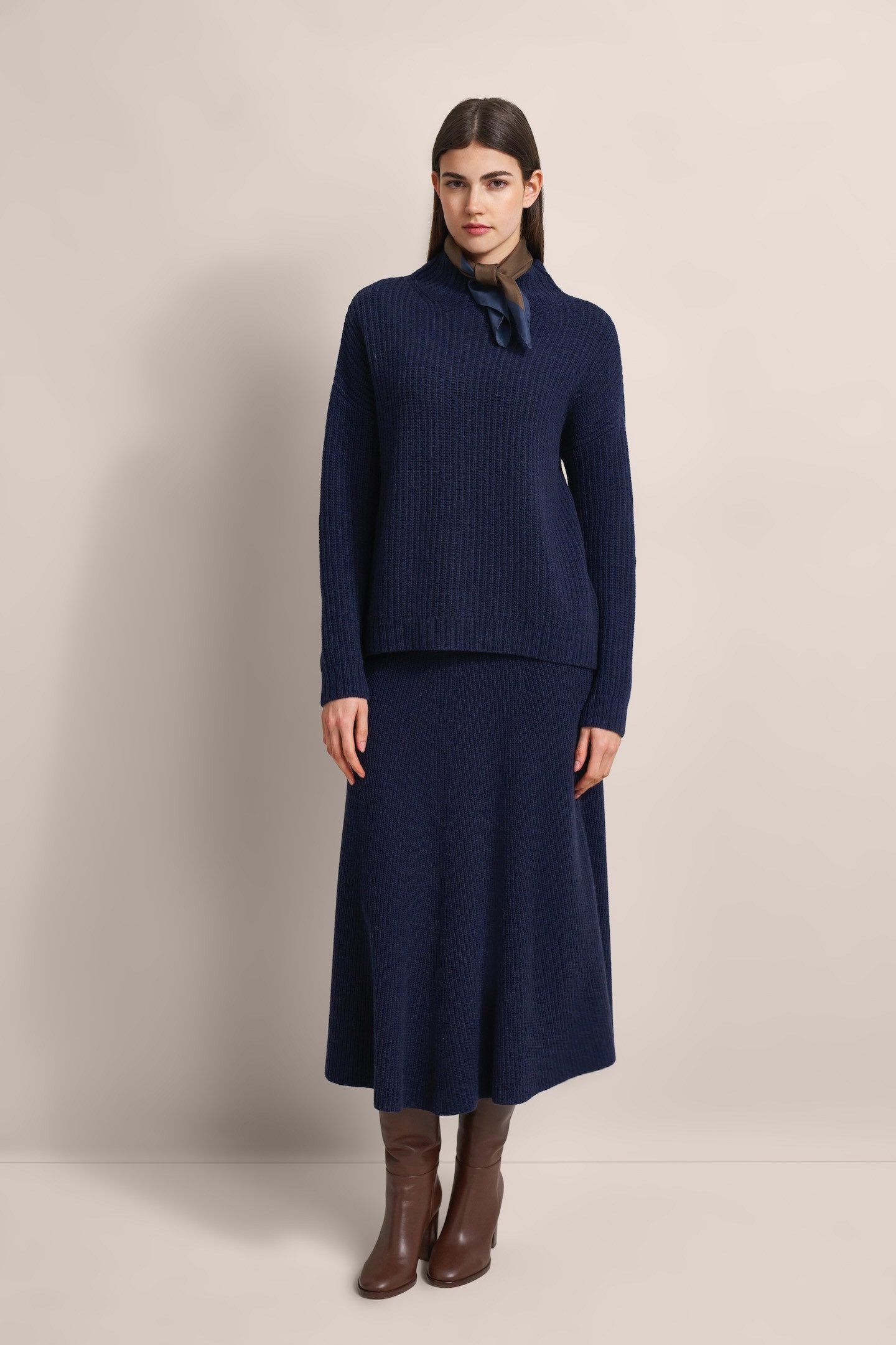 Bugatti Trui met ronde hals met lichte turtleneck