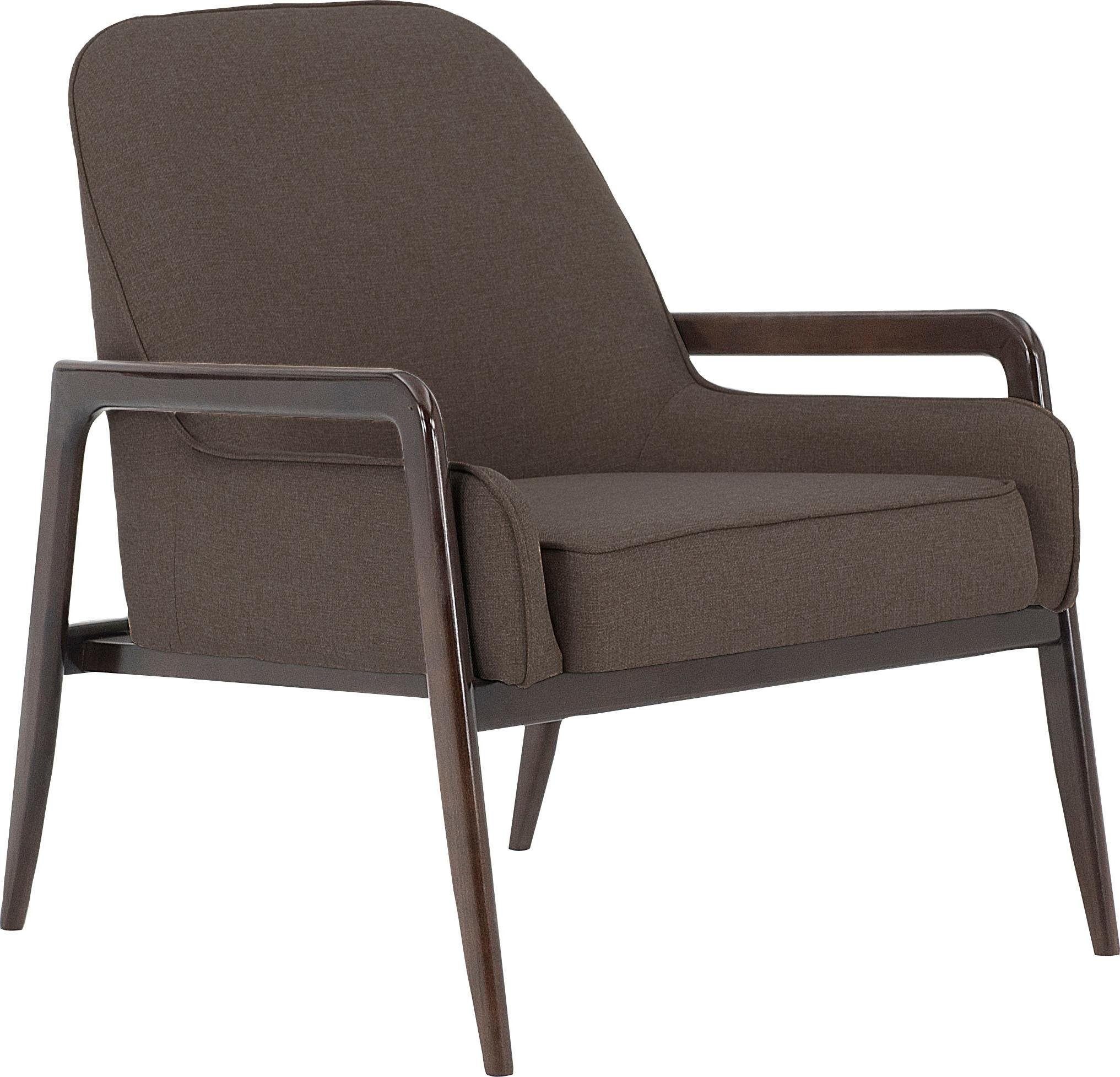 andas Fauteuil Braga naar keuze met frame van eiken in donker of beukenhout in licht