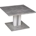 pro line salontafel met functie, in hoogte verstelbaar met lift, bodemplaat, vierkant wit