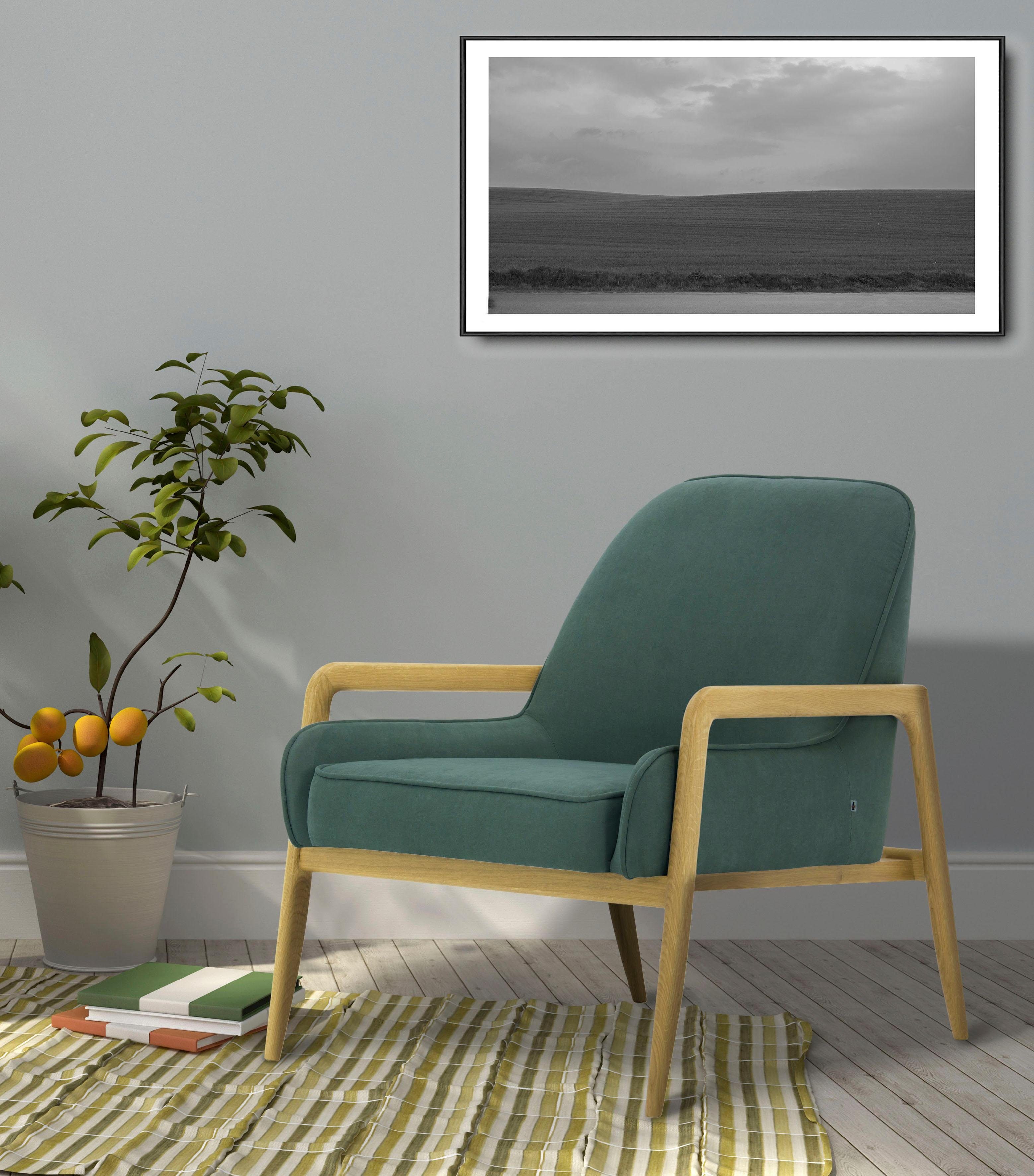 andas Fauteuil Braga naar keuze met frame van eiken in donker of beukenhout in licht fauteuils groen