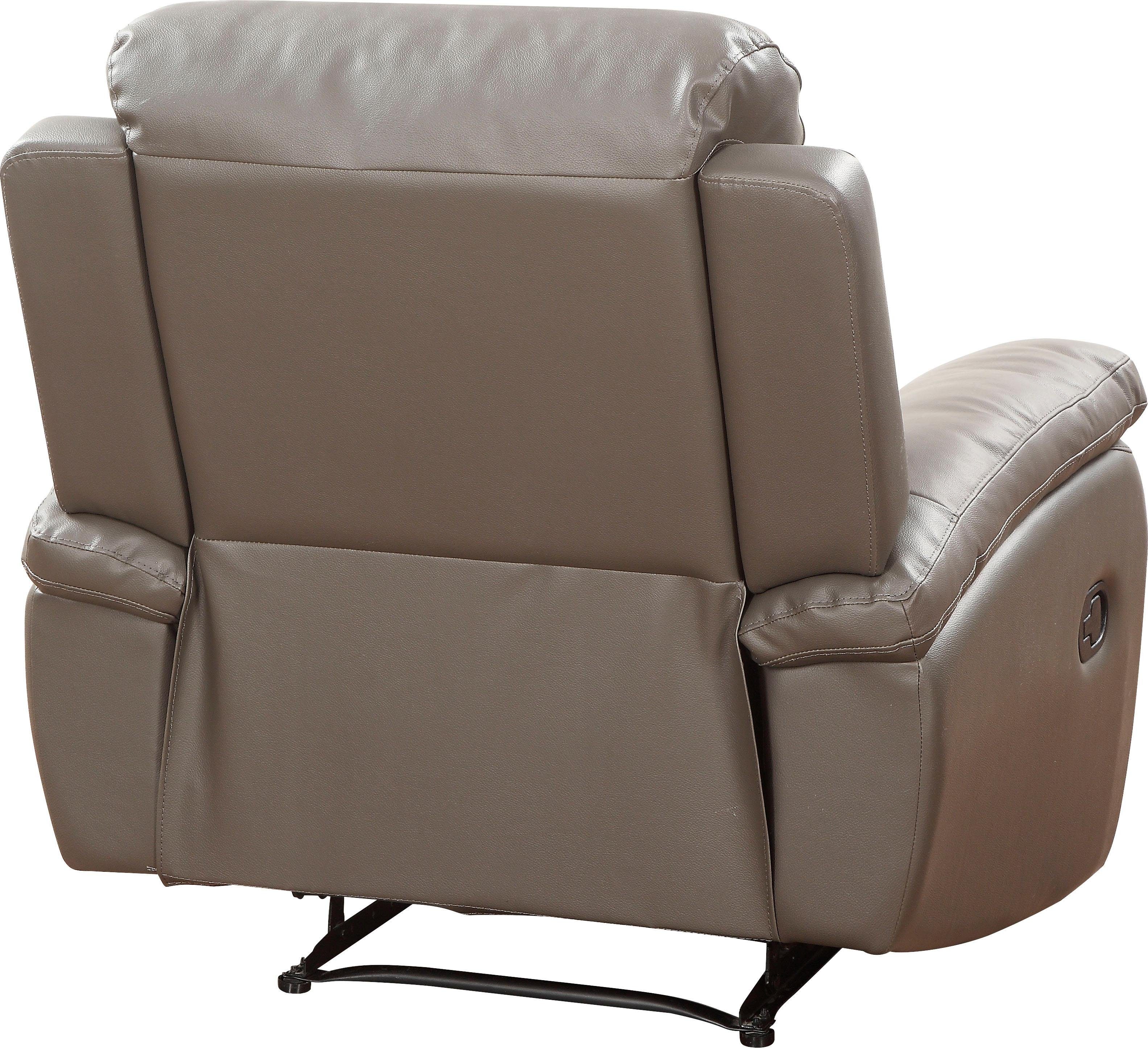 ATLANTIC home collection Fauteuil Lion met relaxfunctie en binnenvering, met leren bekleding