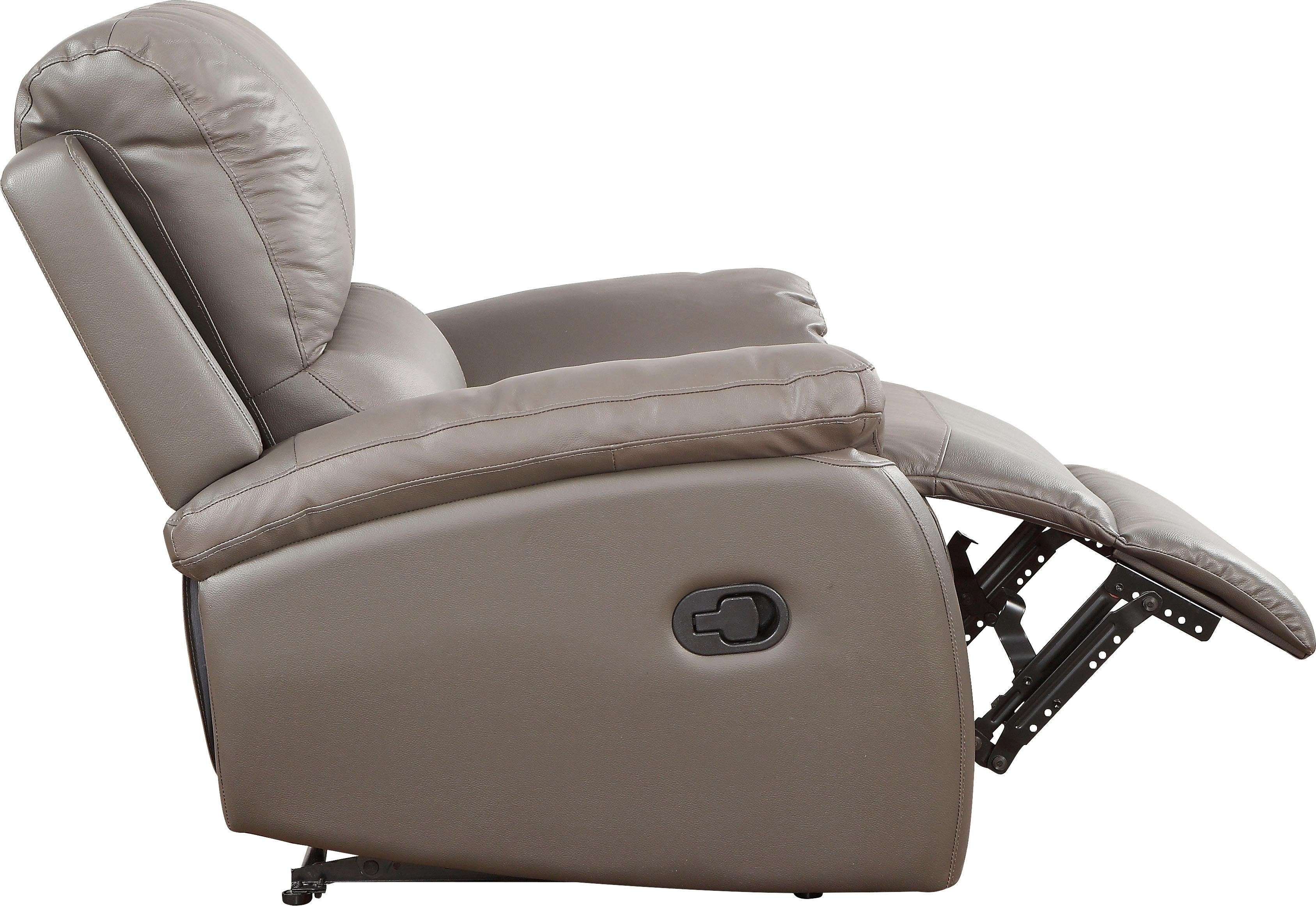 ATLANTIC home collection Fauteuil Lion met relaxfunctie en binnenvering, met leren bekleding