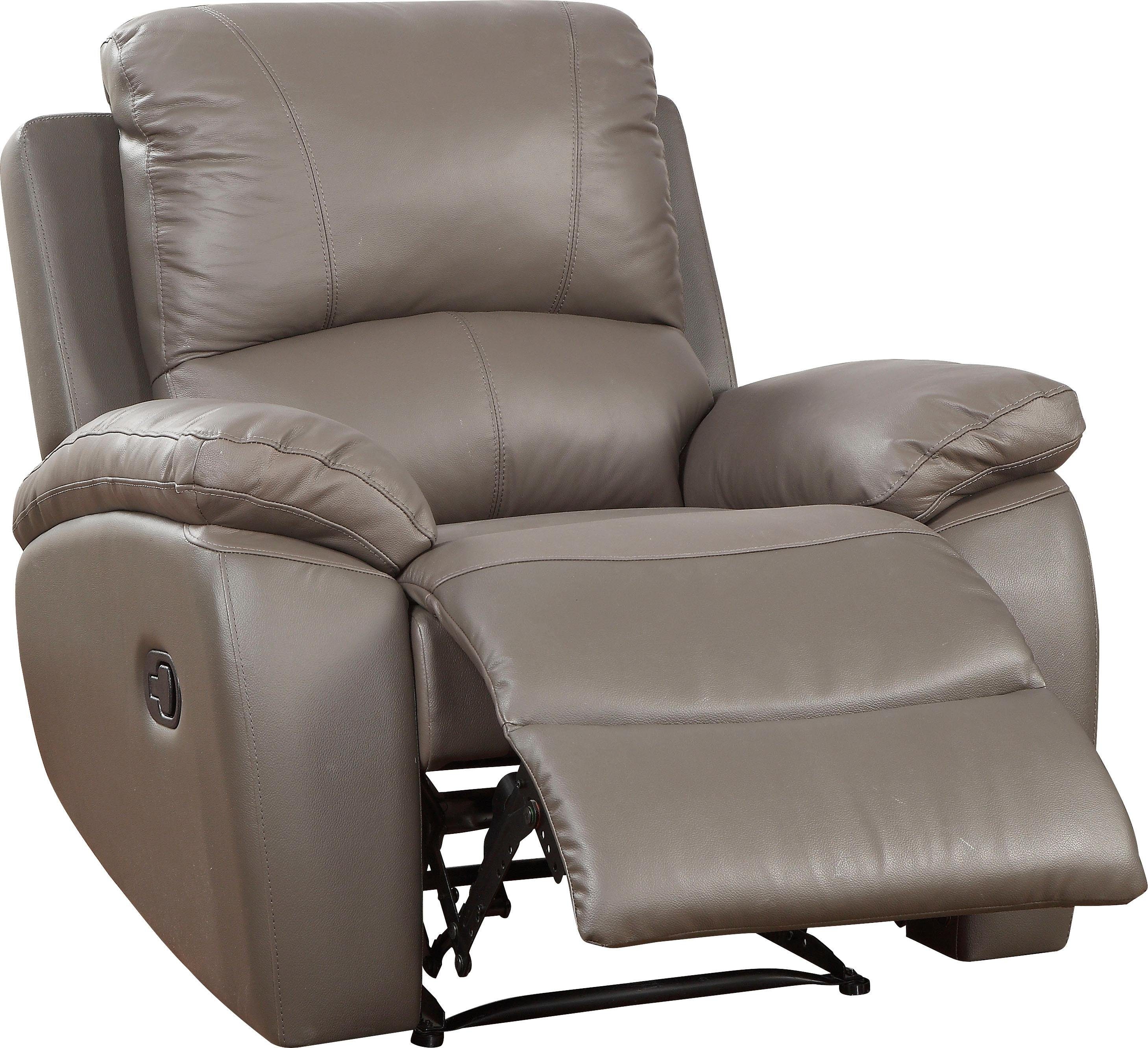 ATLANTIC home collection Fauteuil Lion met relaxfunctie en binnenvering, met leren bekleding