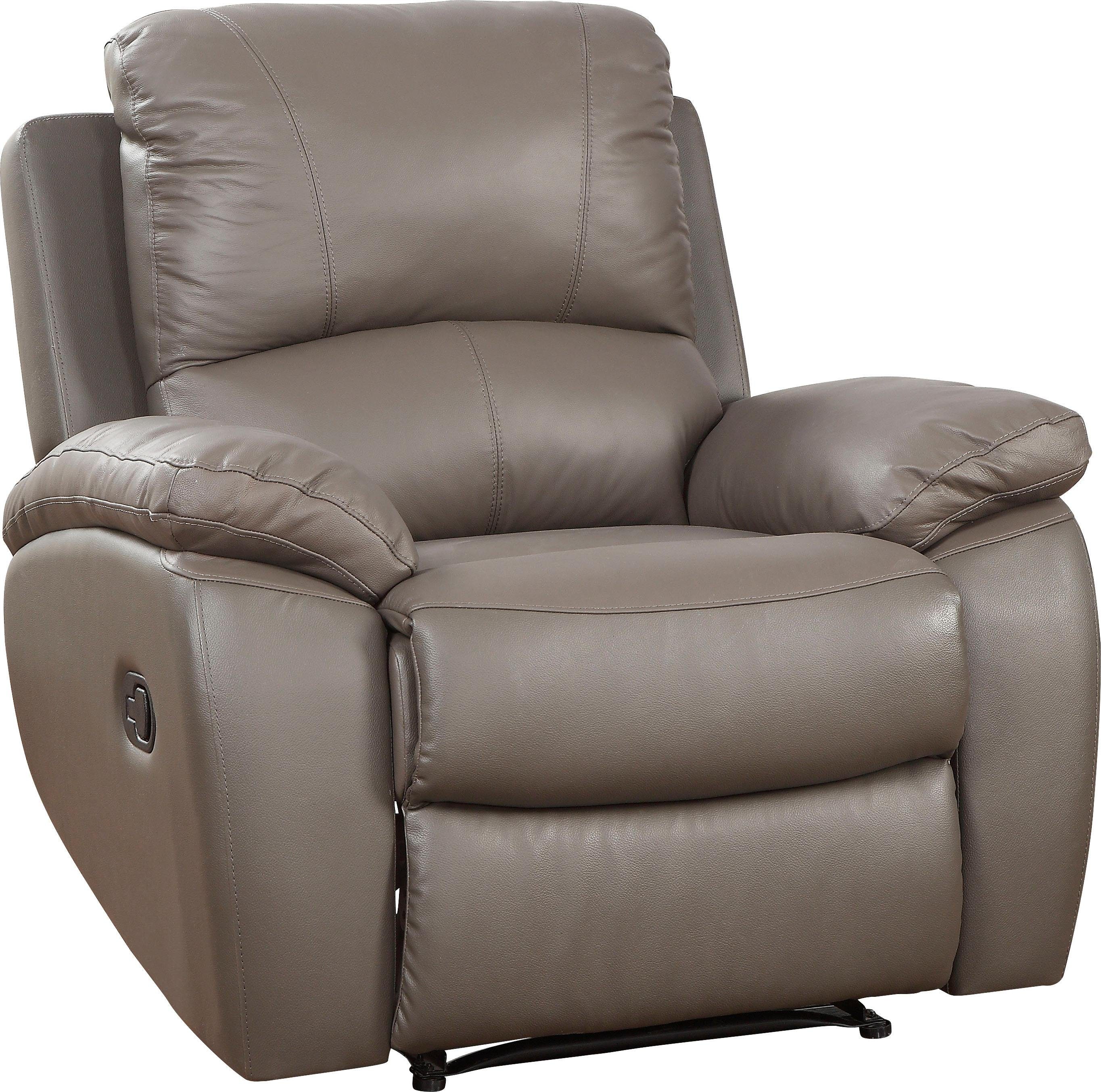 ATLANTIC home collection Fauteuil Lion met relaxfunctie en binnenvering, met leren bekleding