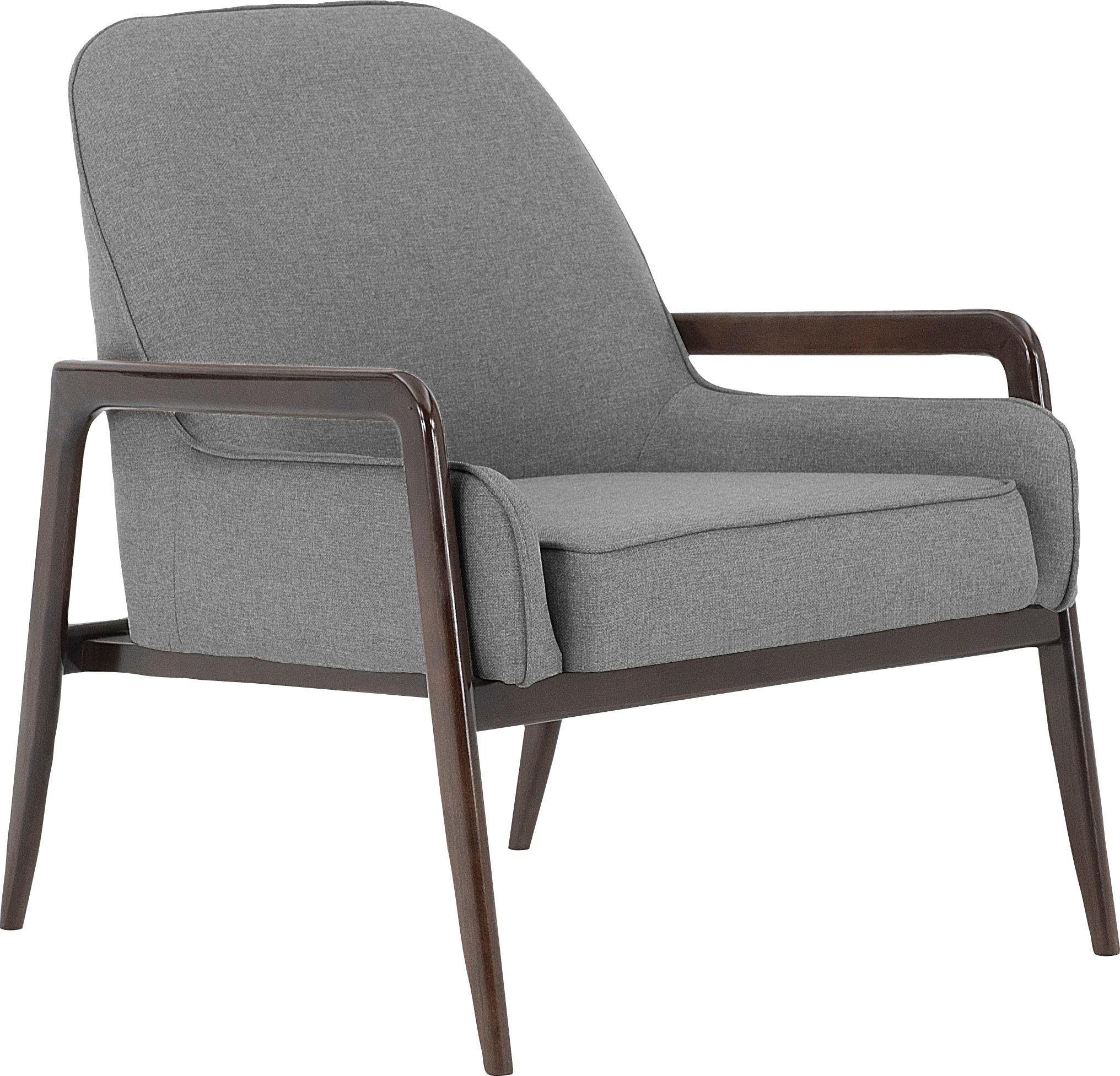 andas Fauteuil Braga naar keuze met frame van eiken in donker of beukenhout in licht