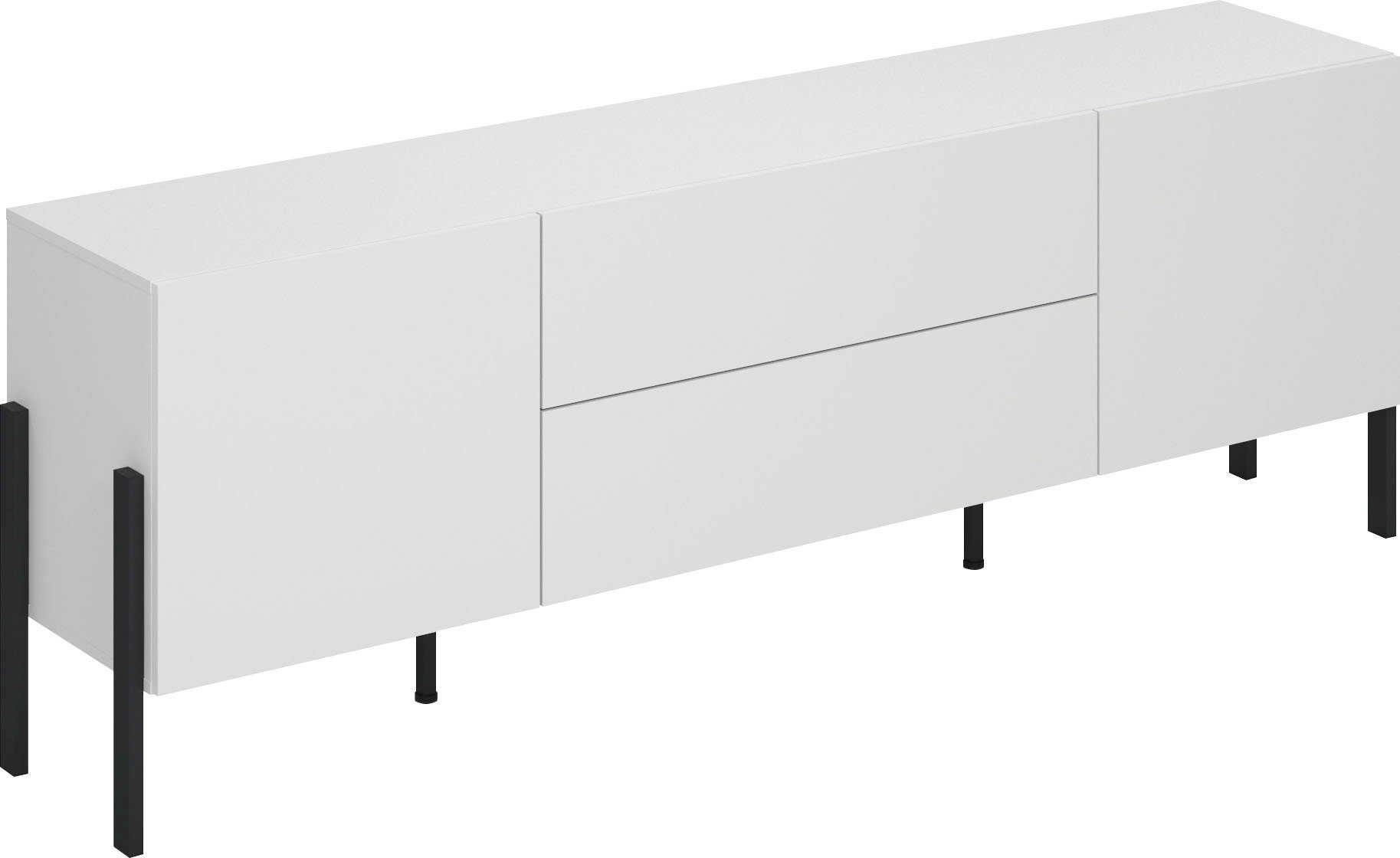 INOSIGN Tv-meubel Jukon, breedte 200 cm, moderne grepless TV-commode, 2 deuren/2 lades