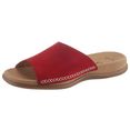gabor slippers met contrastkleurig sierstiksel rood