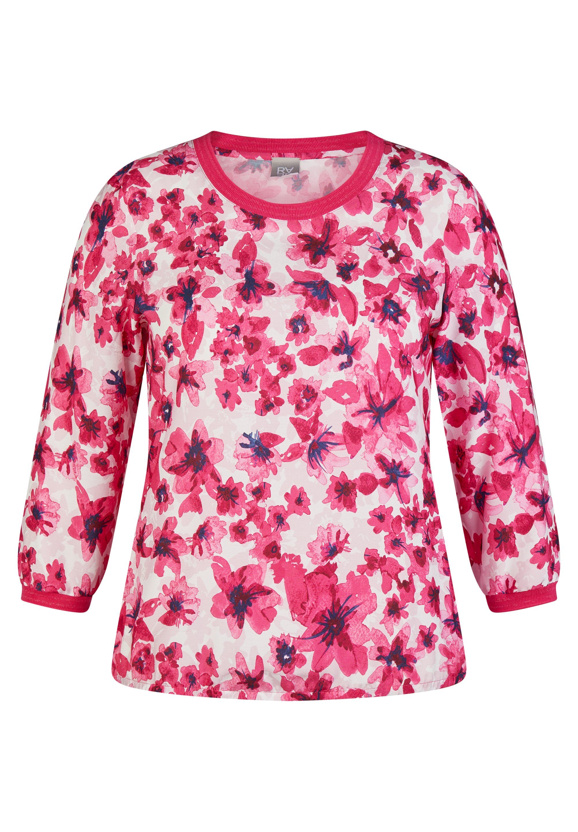 Rabe Blouse met lange mouwen met opvallend bloemenpatroon
