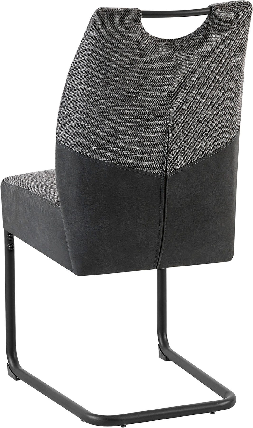 byLIVING Vrijdragende stoel Peter-XXL 2-delige set met comfortabele verenbekleding en xxl belasting tot 150 kg (set, 2 stuks)