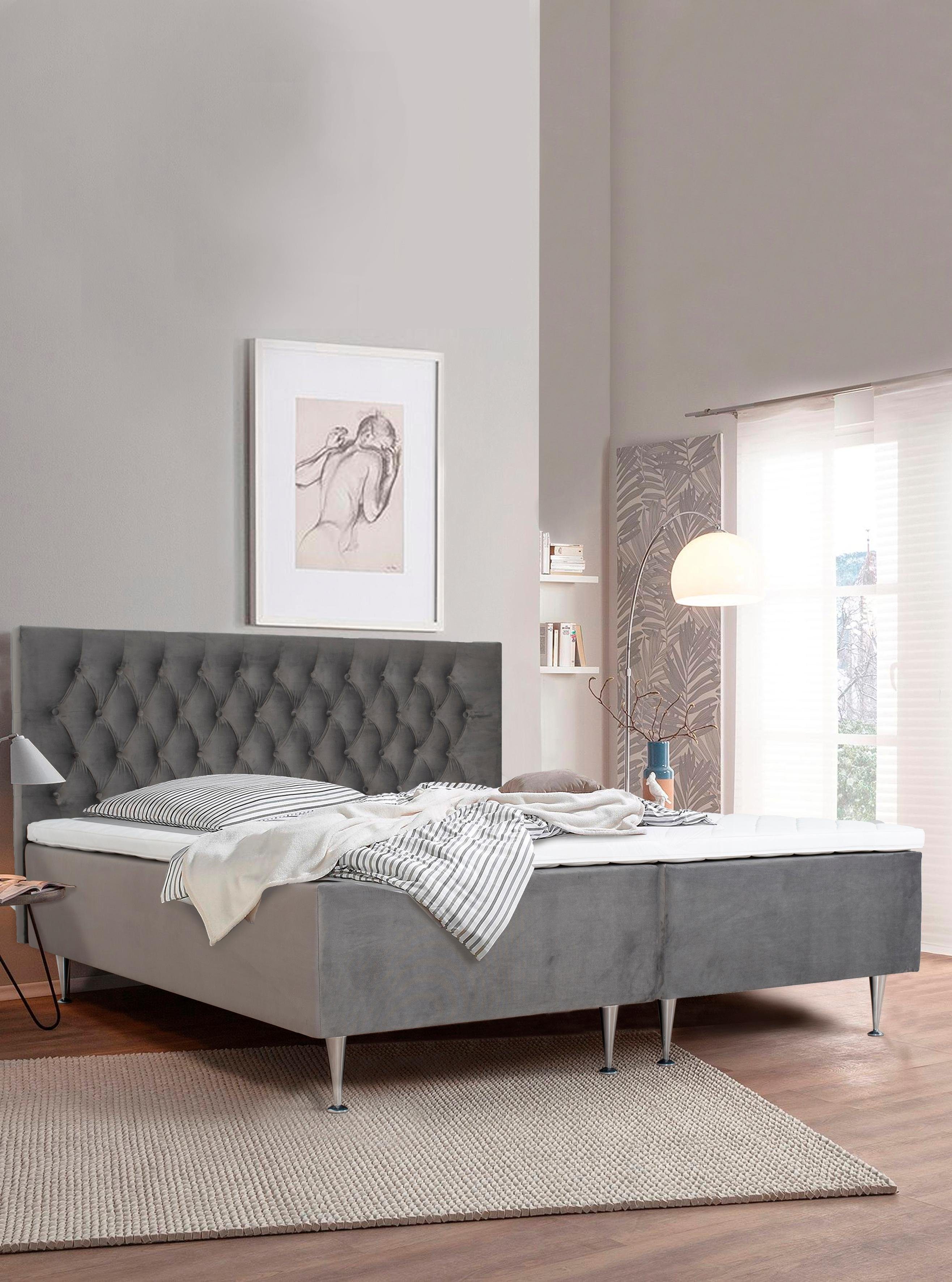 Places of Style Boxspring Exclusive incl. topmatras, 3 breedten, 3 hardheid-uitvoeringen