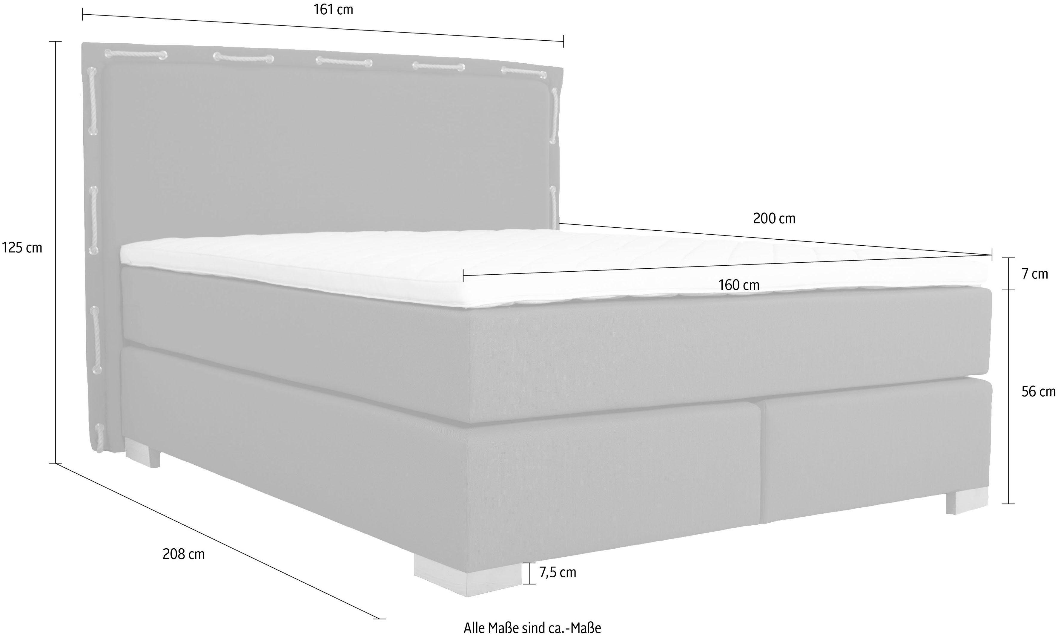 INOSIGN Boxspring Strada incl. topmatras, 3 breedten, 3 hardheid-uitvoeringen