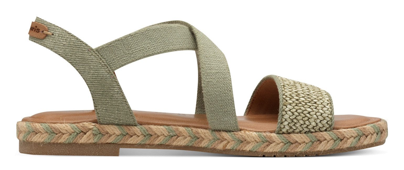 Tamaris Sandalen , plateau, sandalette, zomerschoen met contrast-details