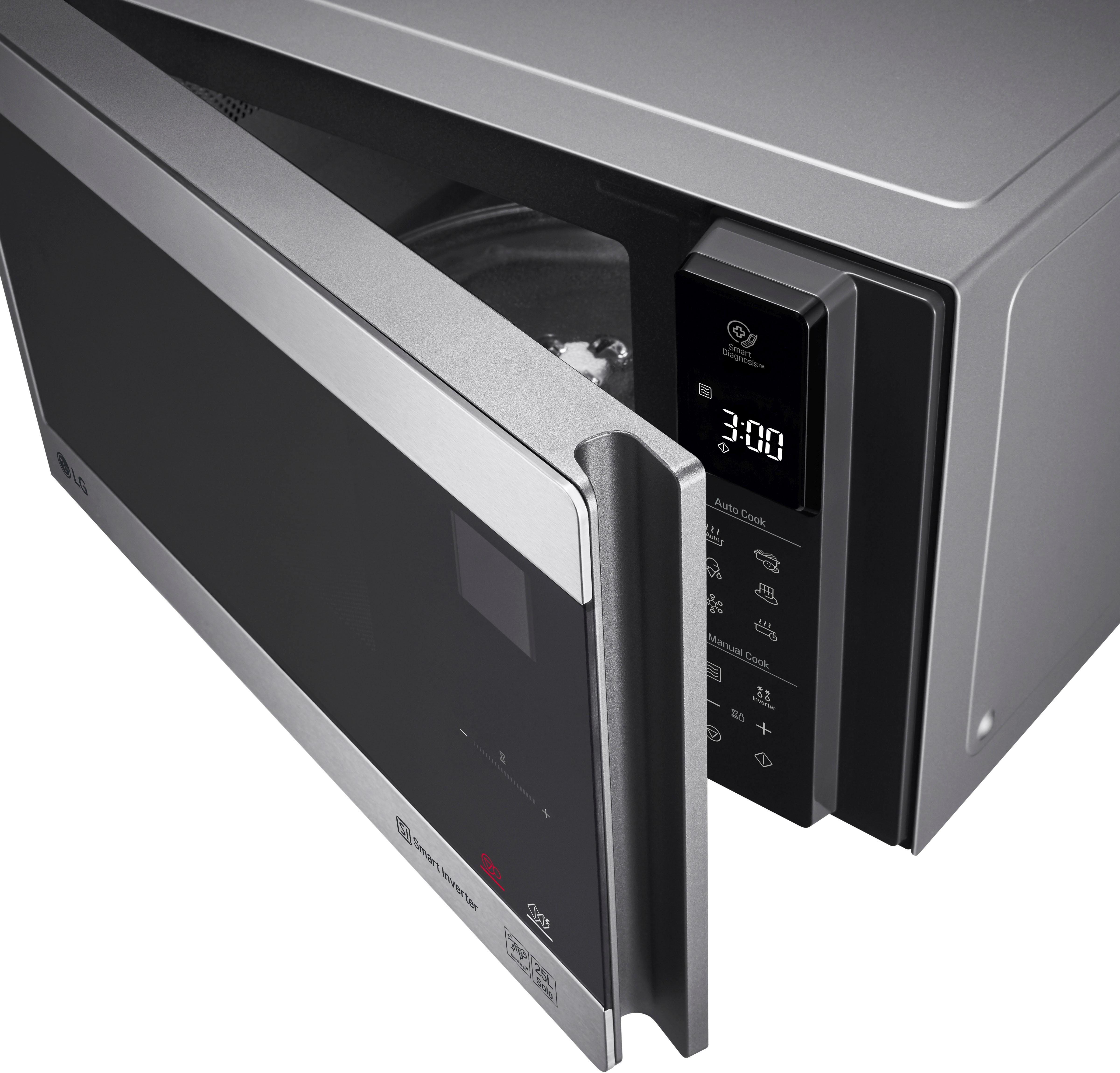LG Magnetron MS 2595 CIS Smart Inverter technologie, echt glazen front