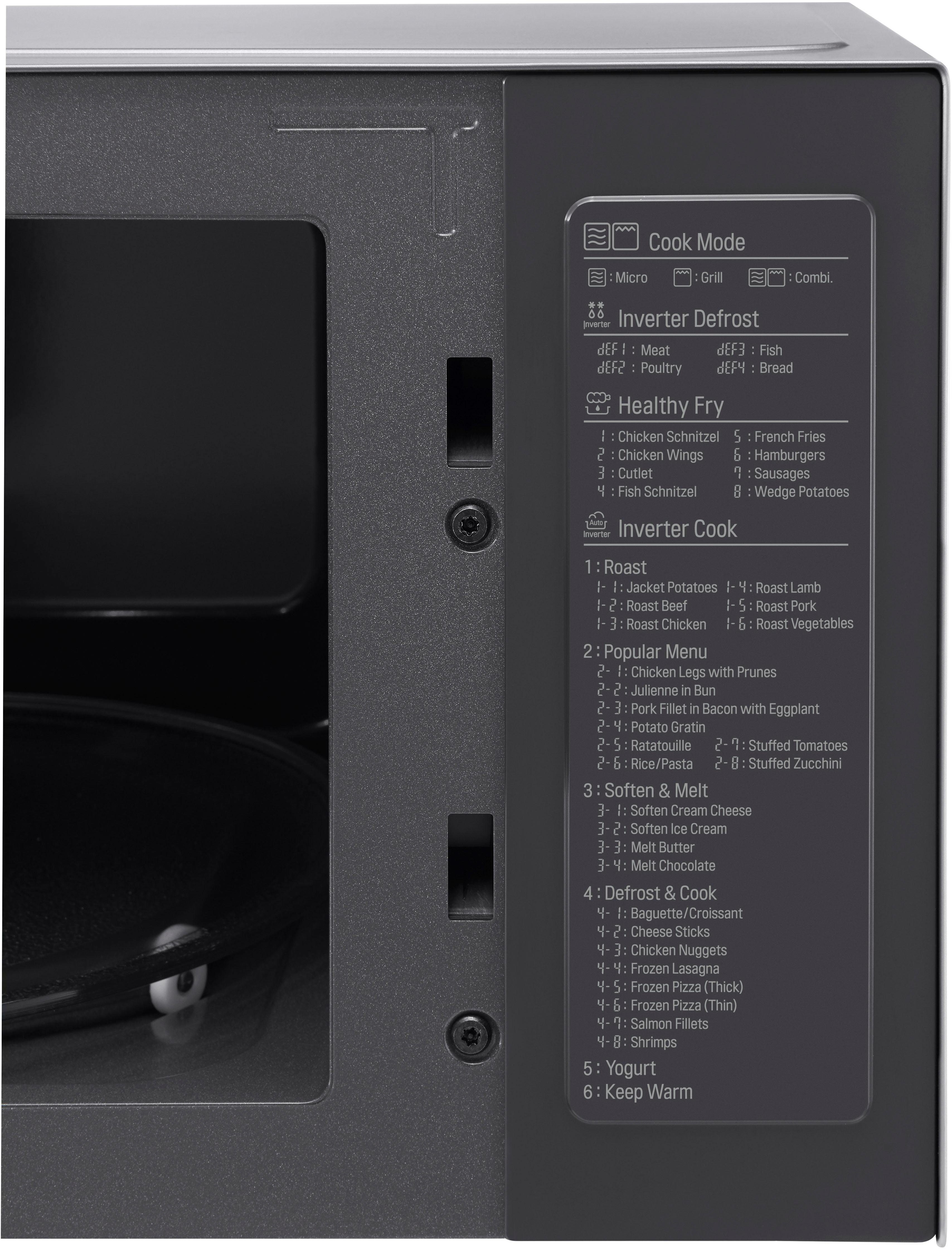 LG Magnetron MH 6565 CPS Smart Inverter technologie, echt glazen front
