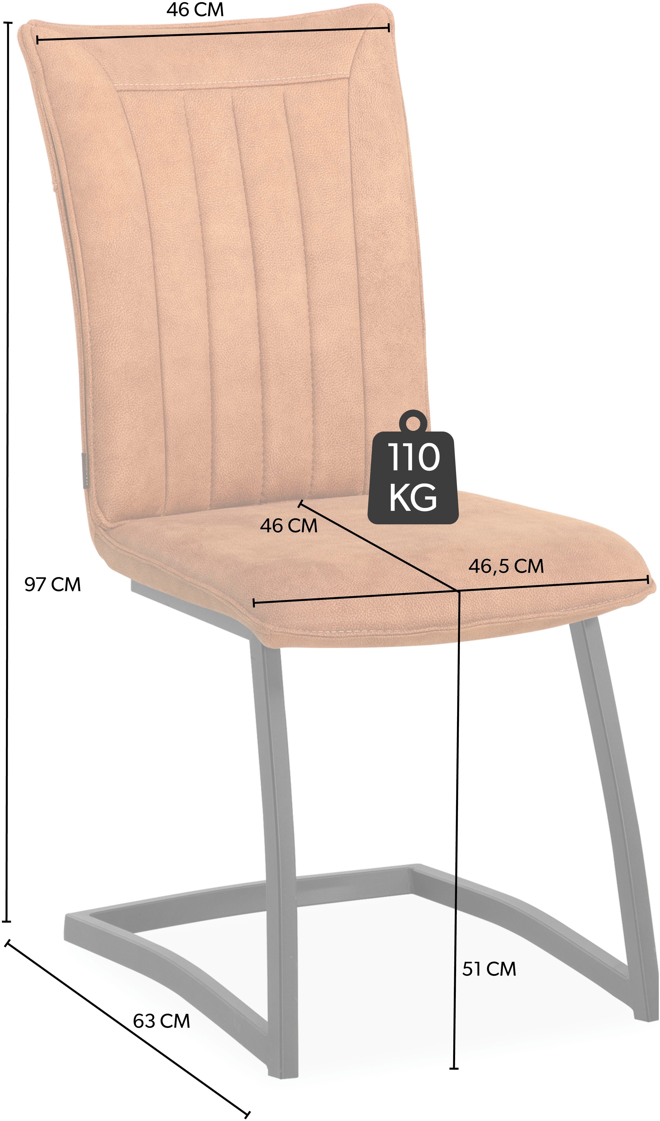 OMG Design Vrijdragende stoel Amara Eetkamerstoel, keukenstoel, onderhoudsvriendelijke bekleding (set)