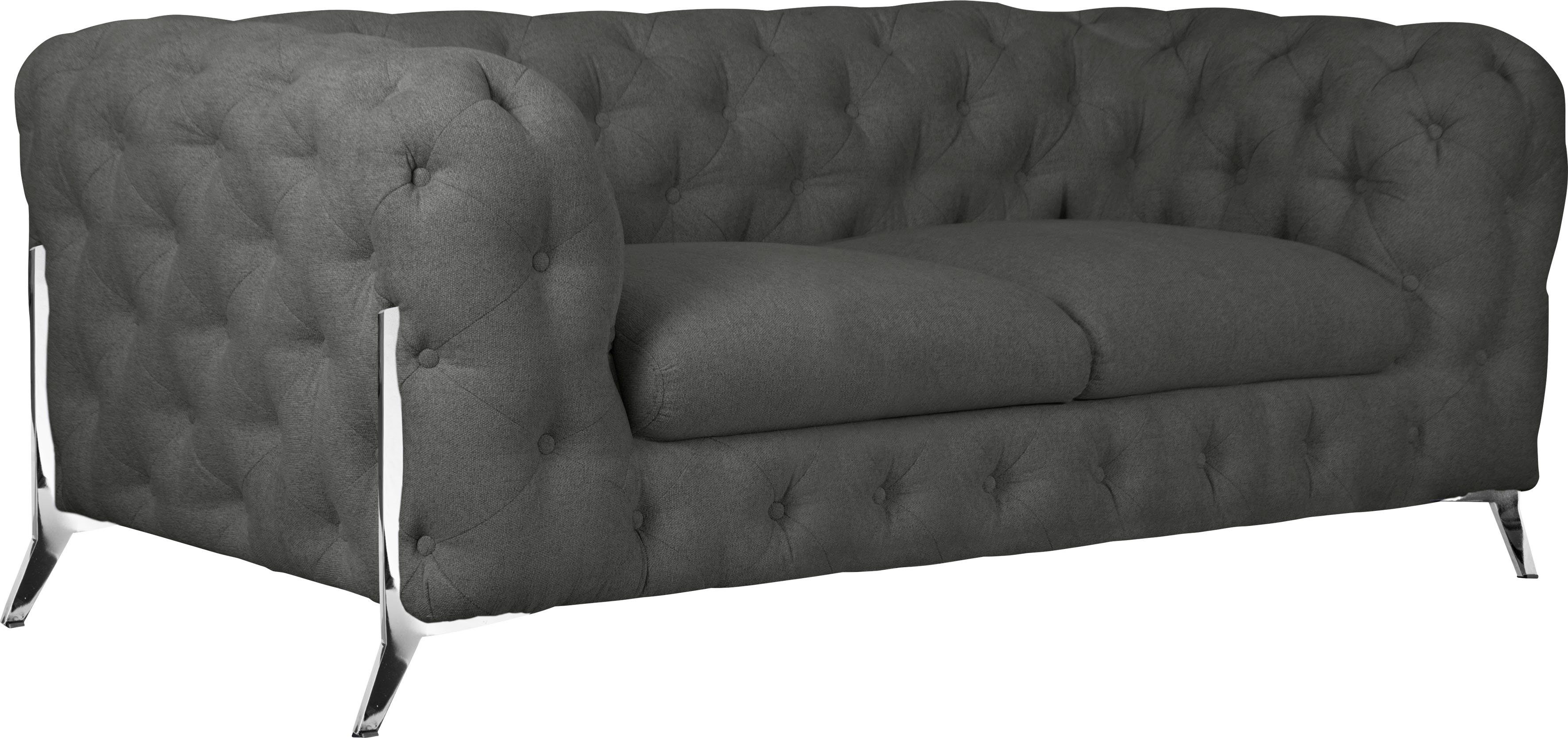 Leonique Chesterfield-bank Amaury luxueuze capitonnage, moderne chesterfield look, kleur van de poten ter keuze