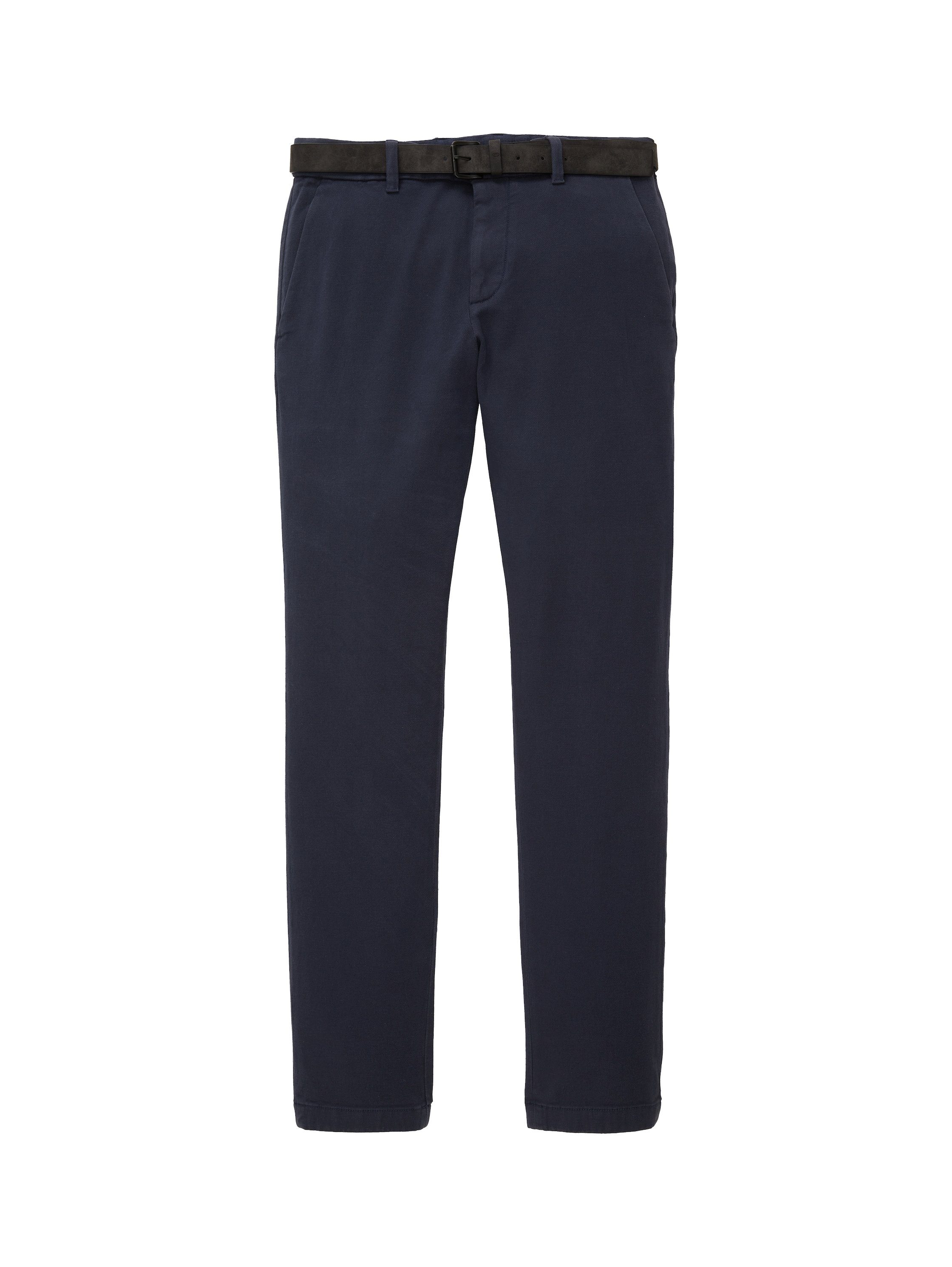 Tom Tailor Chino met een stijlvolle structuur (2-delig, Inclusief ceintuur)