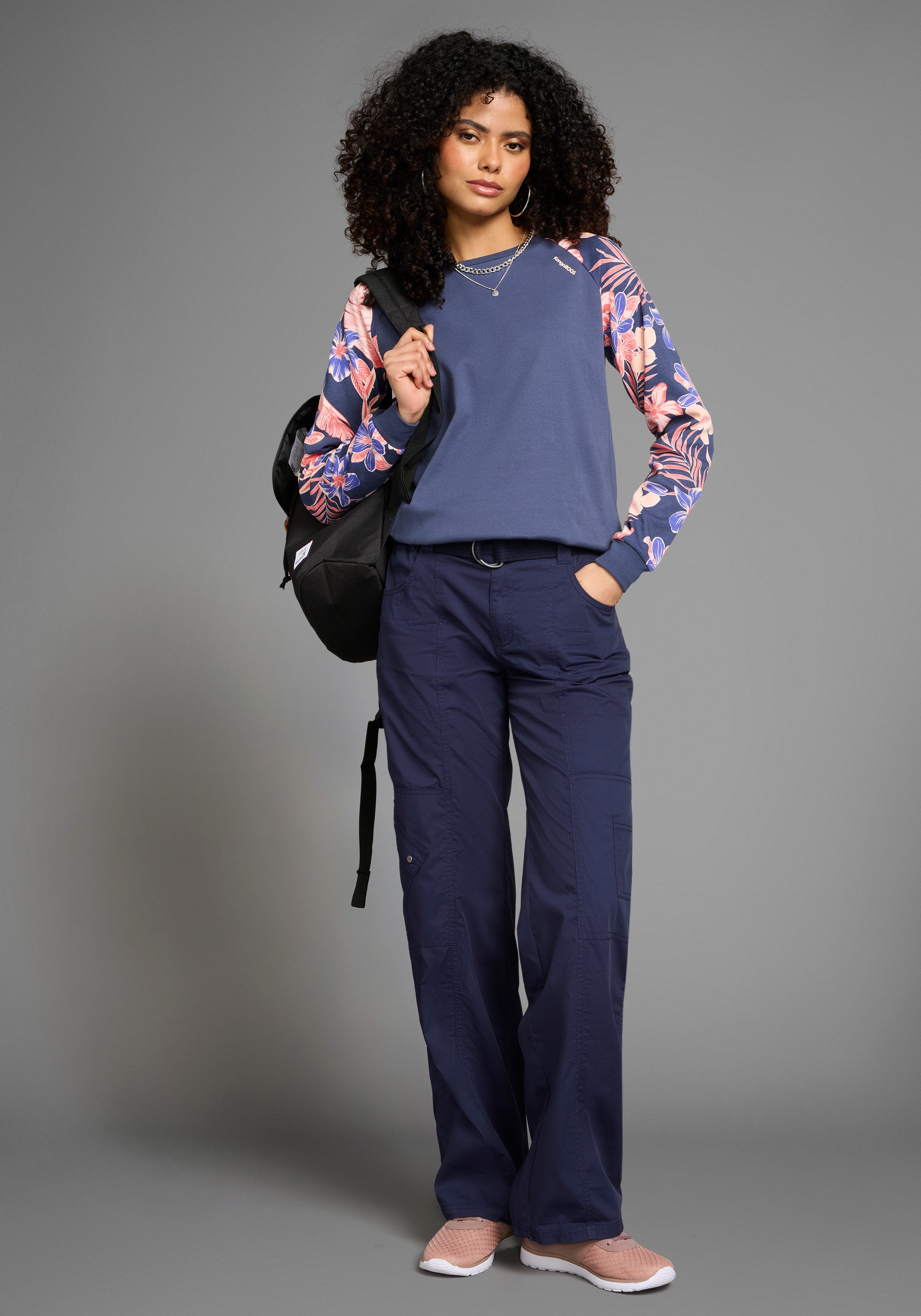 KangaROOS Sweatshirt Mouwen met bloemenprint