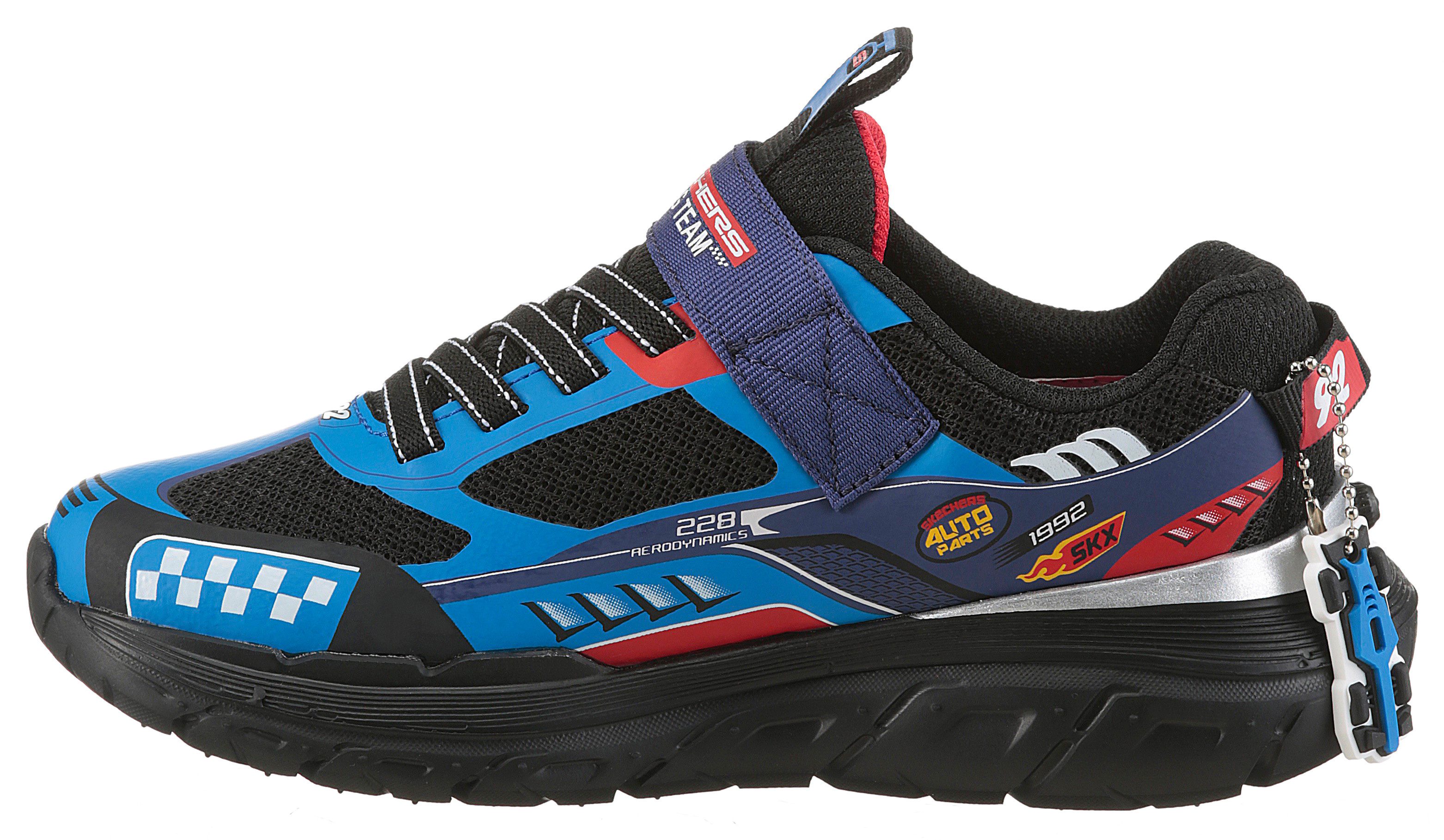 Skechers Sneakers SKECH TRACKS Sneakers, vrijetijdsschoen met racewagen, maatsjabloon om te downloaden