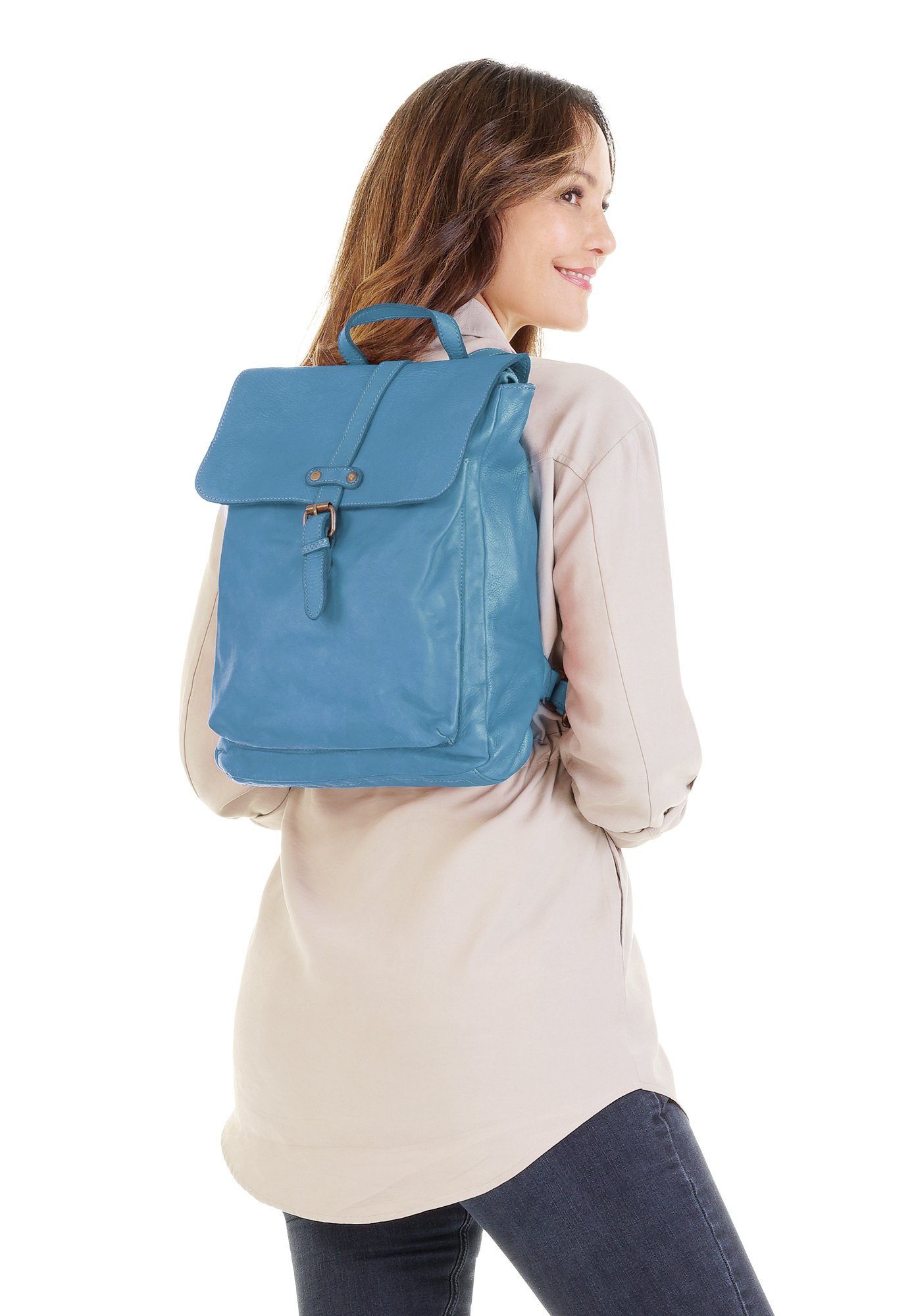 Samantha Look Rugzak echt leer, made in italy