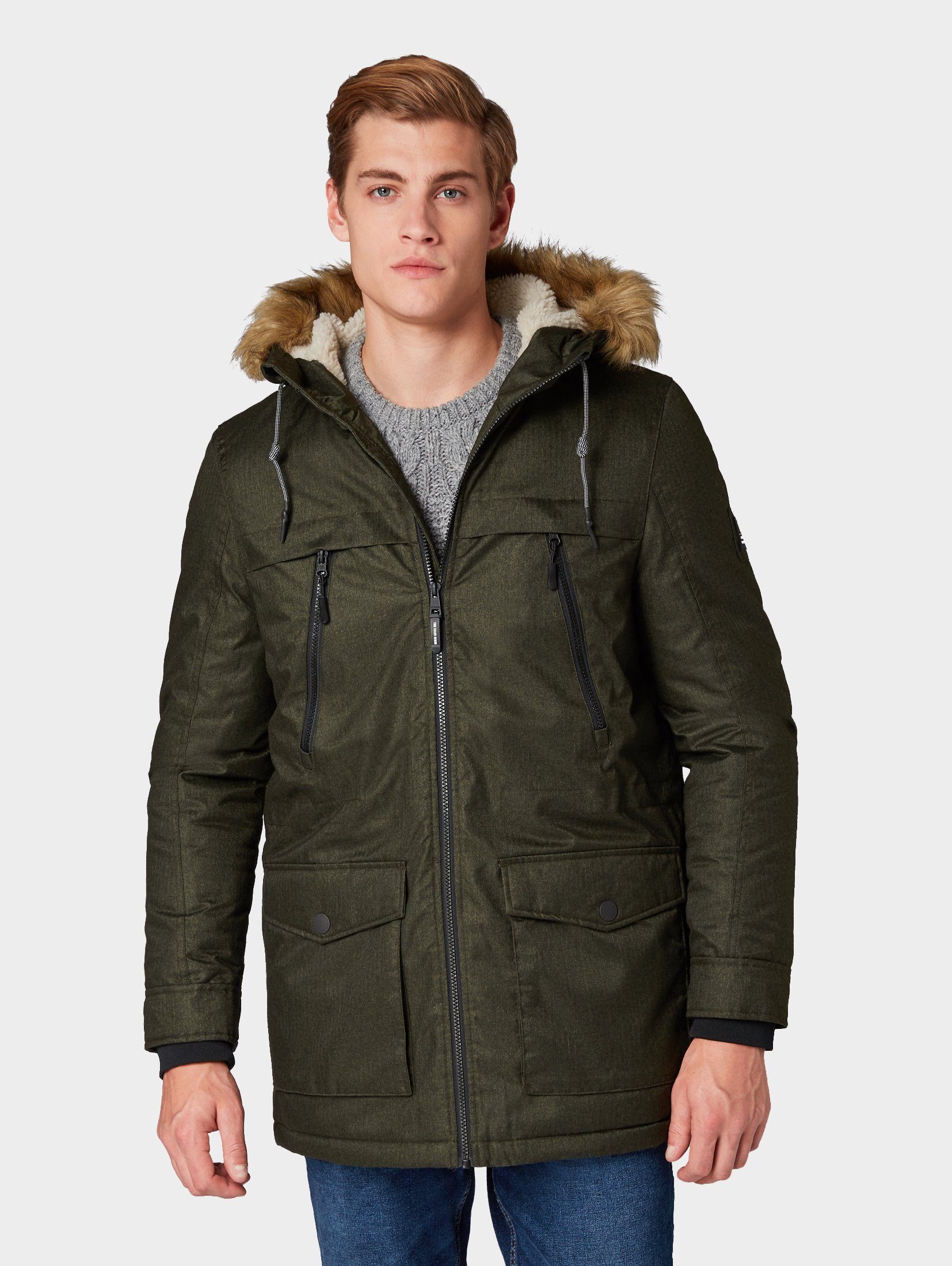 Tom Tailor Denim parka »Parka met teddy voering« online Tom Tailor parka groen | wehkamp