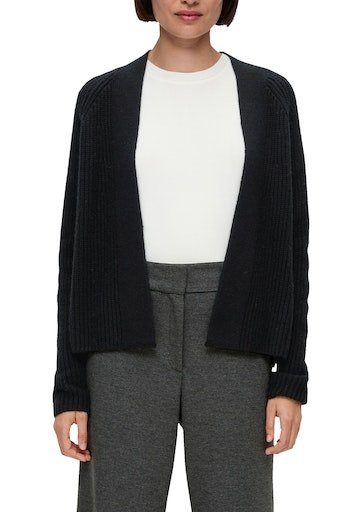 s.Oliver BLACK LABEL Cardigan met plat striklint bij de halsopening aan de voorkant