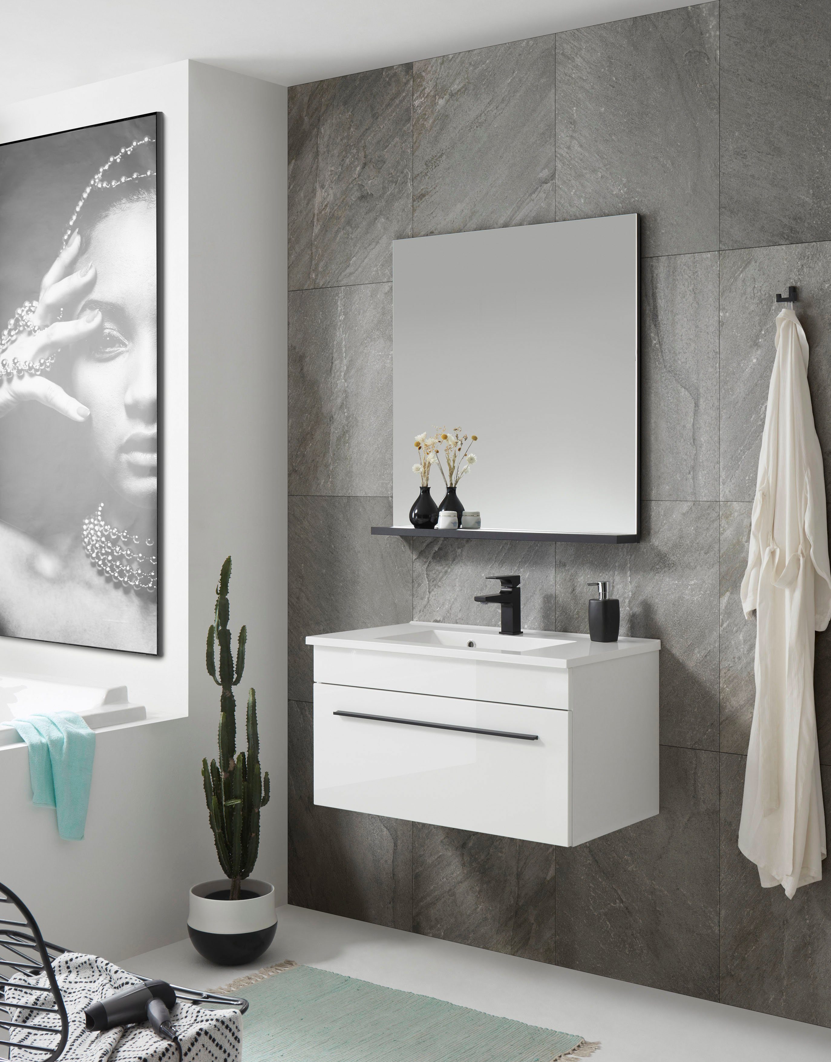 INOSIGN Badkamerserie Cantara, badkamer in modern ontwerp, 2-delig badkamer (set, 2-delig)