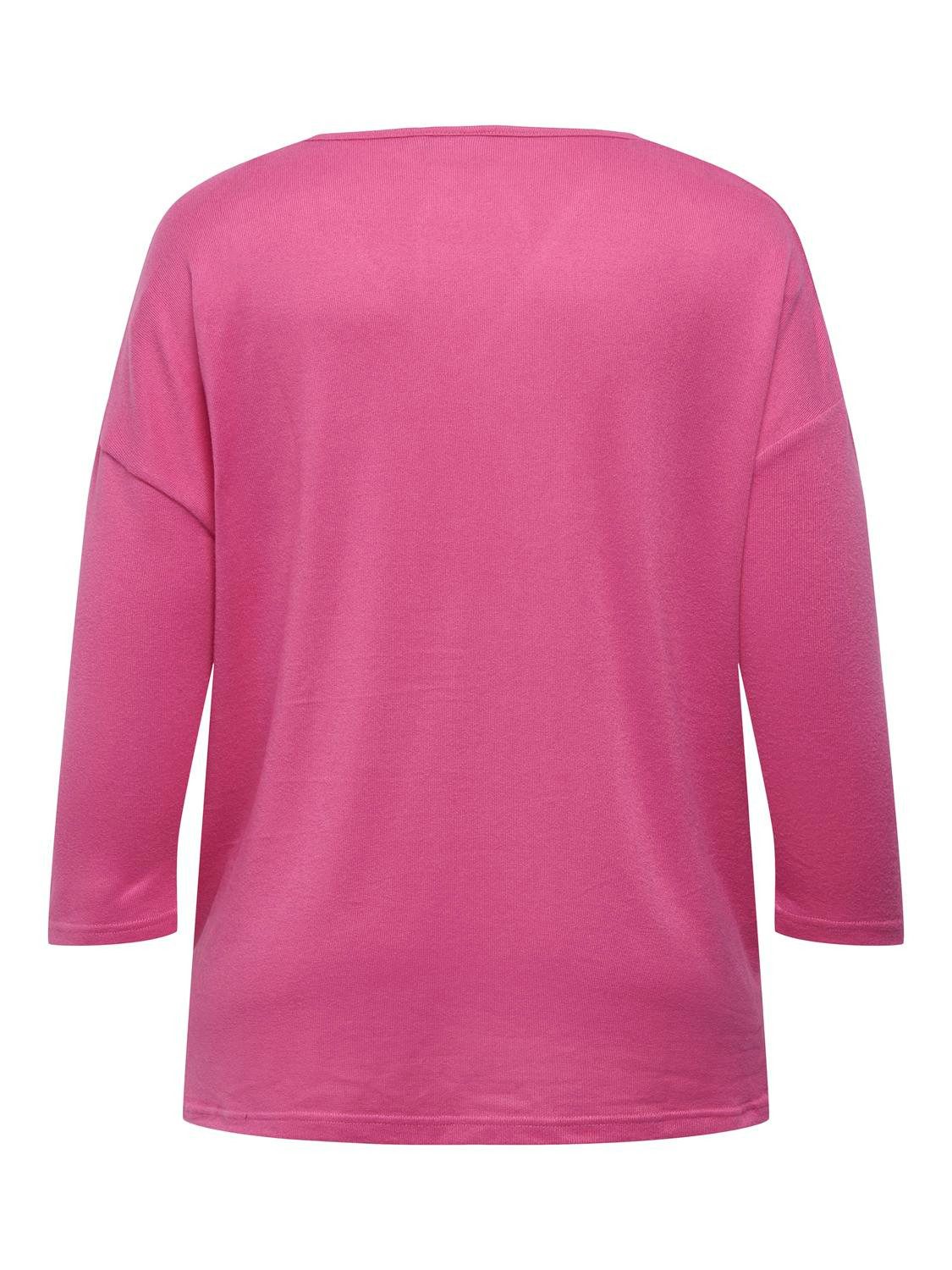 ONLY CARMAKOMA Shirt met V-hals CARALBA MIRSE 4/5 V-NECK TOP JRS