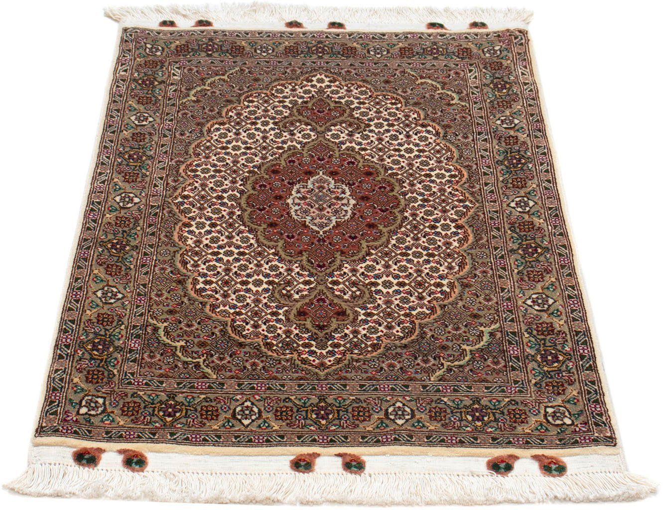 morgenland Wollen kleed Täbriz - 50 Raj bloemmotief Blu scuro 90x 60 cm Handgeknoopt