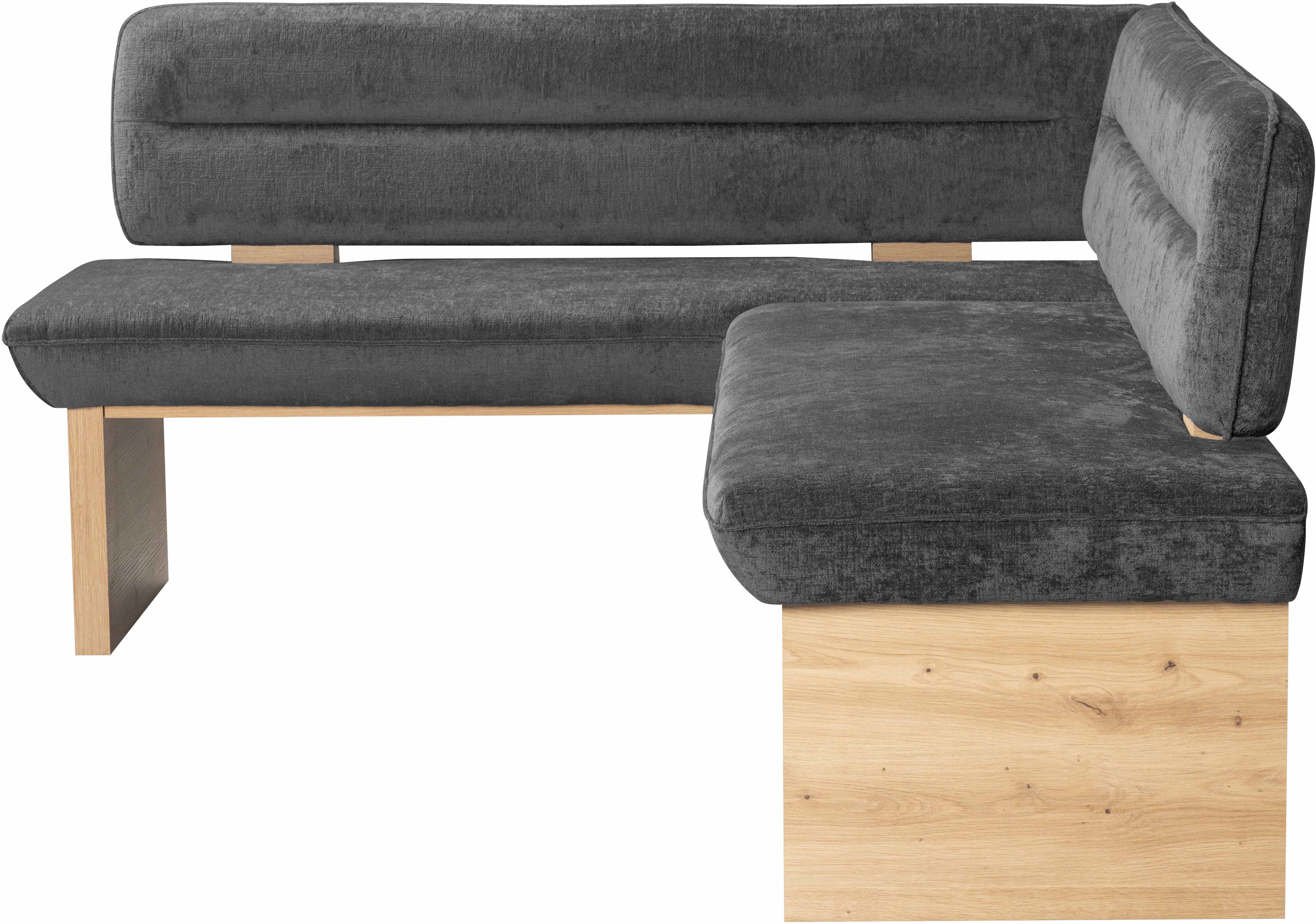 Home affaire Eethoek Louise + Miles eetkamerset, zitgroep, hoekbank, keukenbank Eetkamer zitgroep stoelen tafel en bank comfortabel gepolsterd (4-delig)