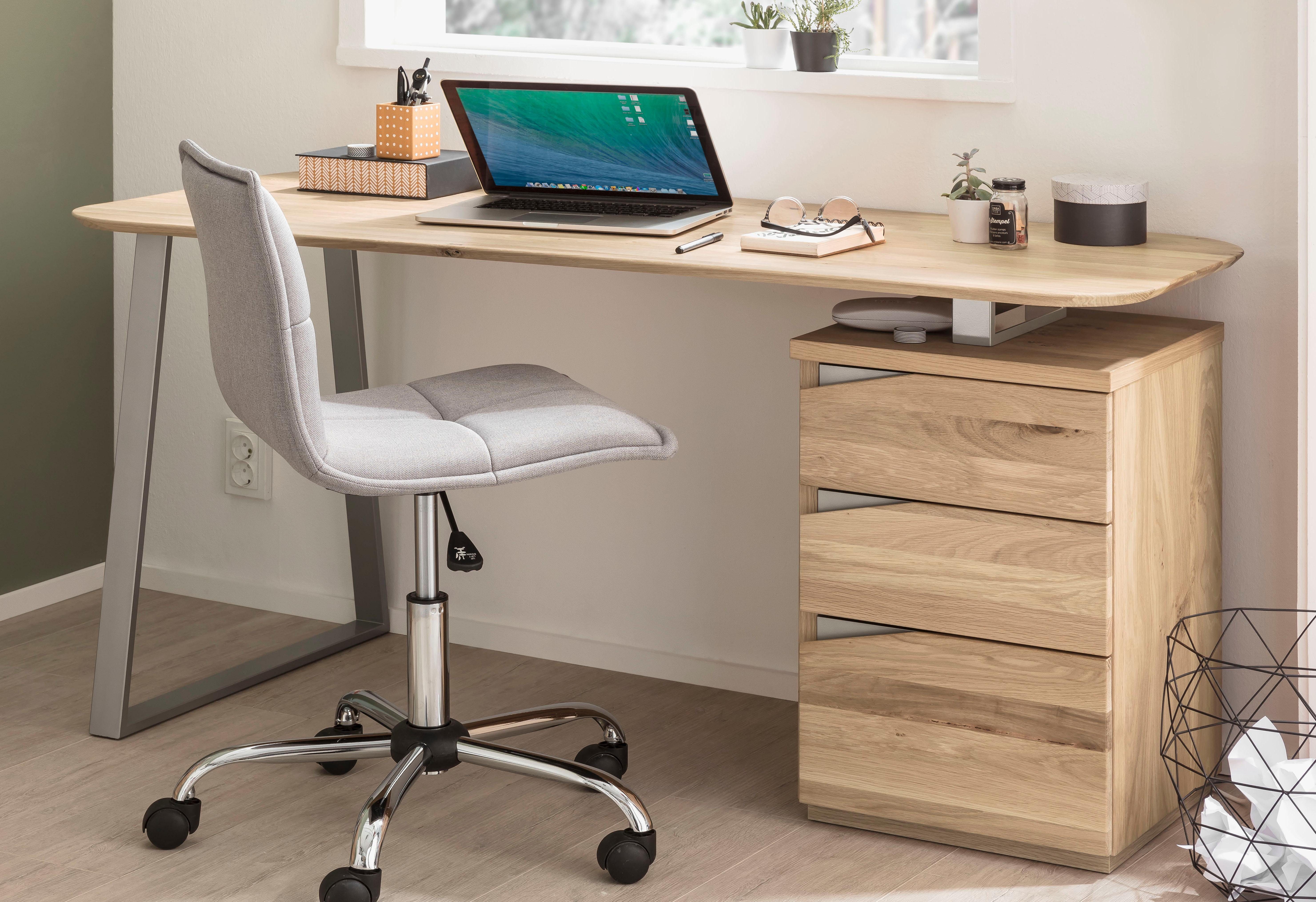 VOGL Möbelfabrik Bureau Erik met zwitserse rand, deels massief, breedte 150 cm, made in germany