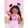 baby born staande pop sister, dolls of colour, 43 cm met levensechte functies roze