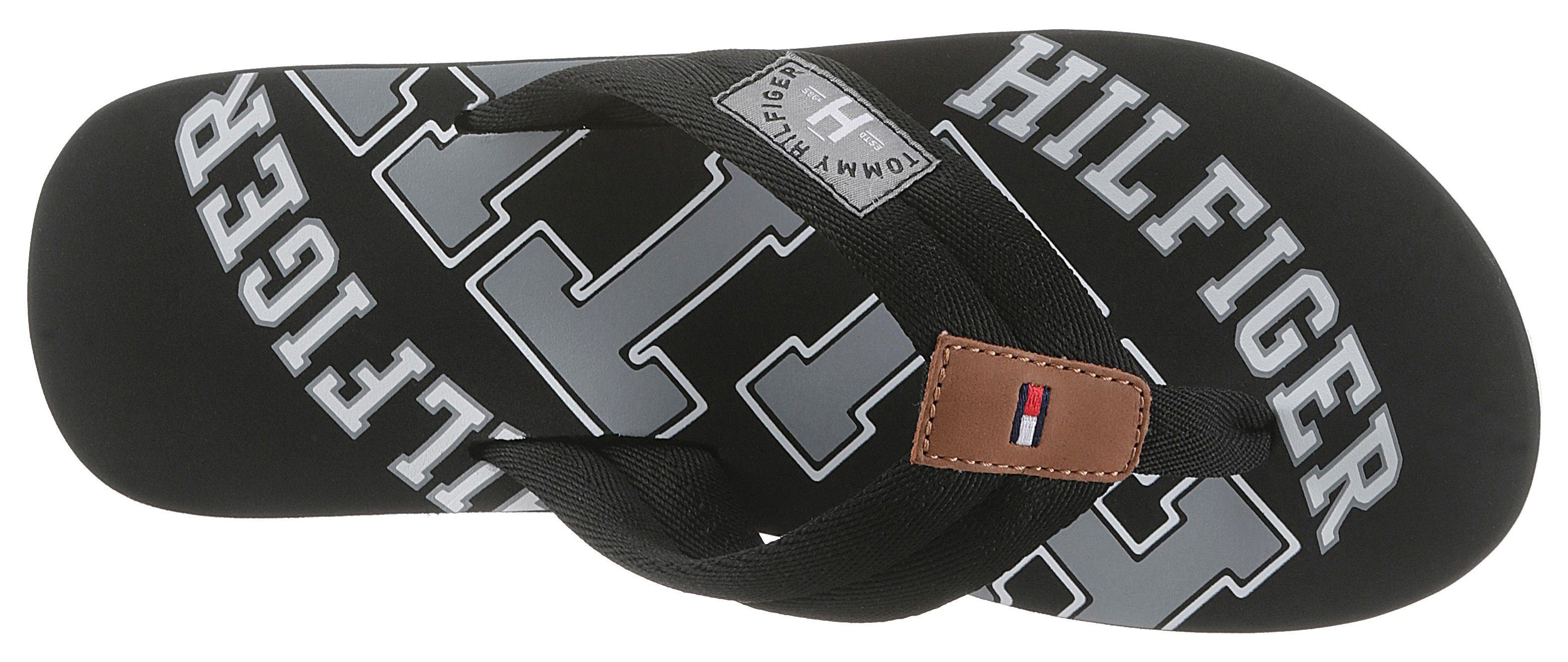 Tommy Hilfiger Teenslippers ESSENTIAL TH BEACH SANDAL zomerschoen, slippers, badschoen, zwemschip, met logoprint