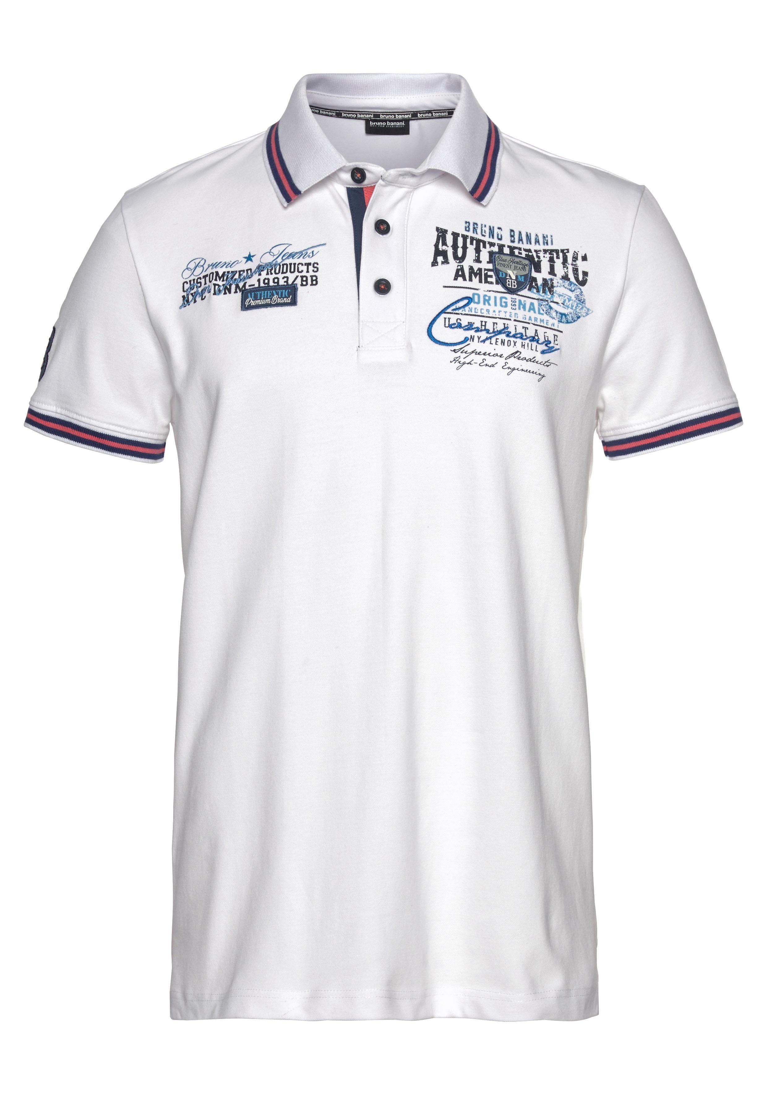 Bruno Banani Poloshirt Korte mouwen, lichaamsnauwkeurige pasvorm, van katoenmix