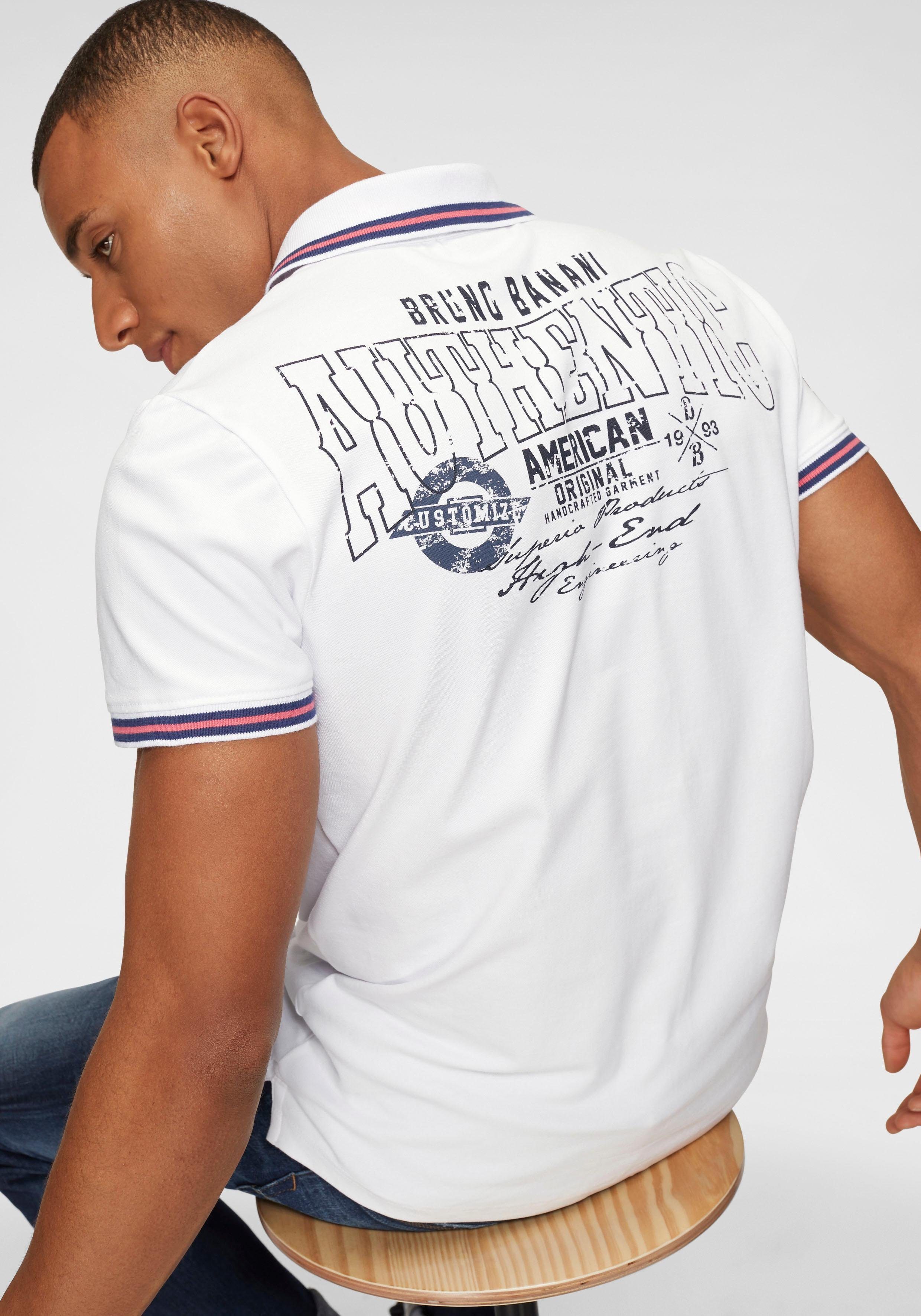 Bruno Banani Poloshirt Korte mouwen, lichaamsnauwkeurige pasvorm, van katoenmix