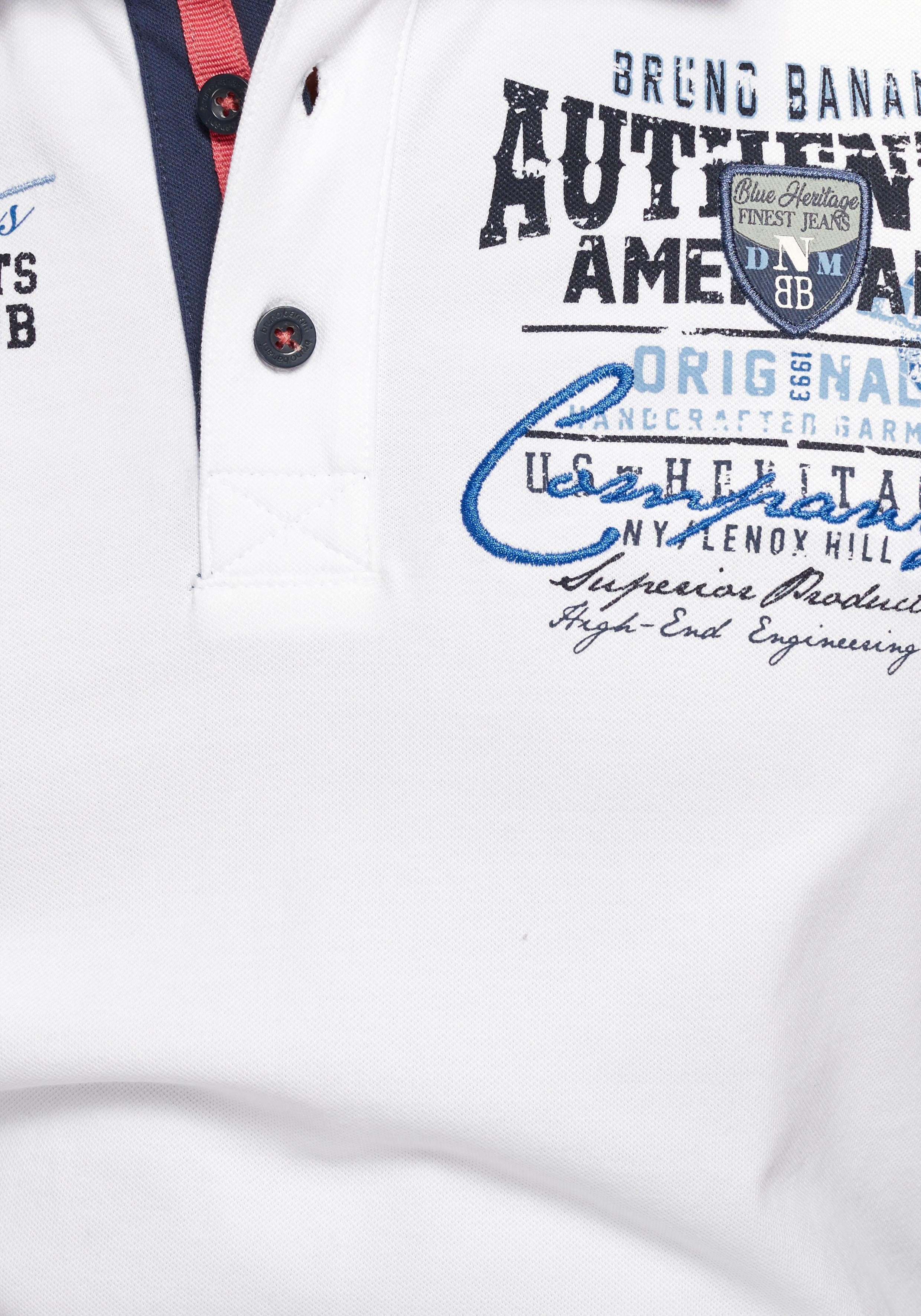 Bruno Banani Poloshirt Korte mouwen, lichaamsnauwkeurige pasvorm, van katoenmix