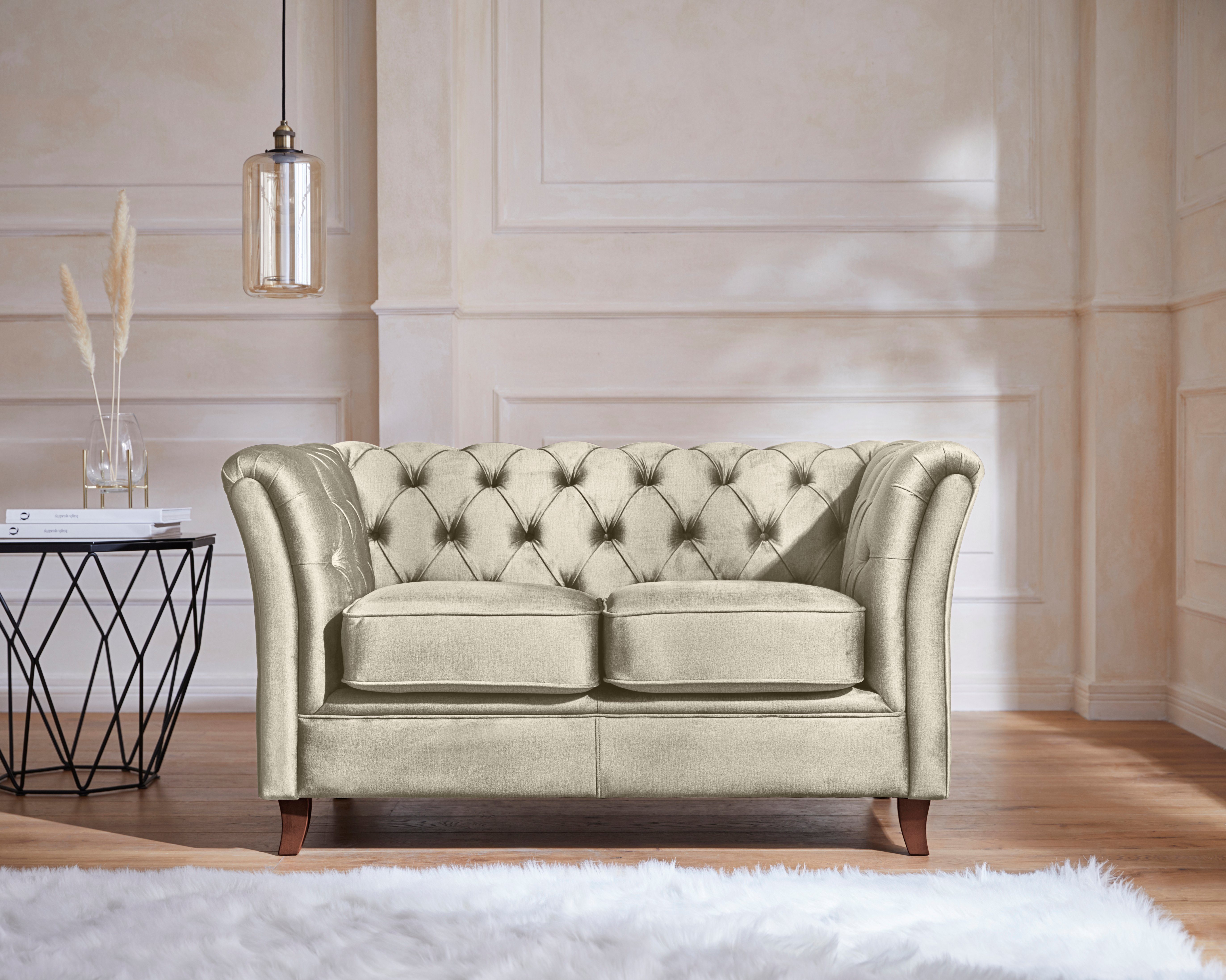 Guido Maria Kretschmer Home&Living 2-zitsbank Noblessy met echte chesterfield-capitonnage, uitsteken