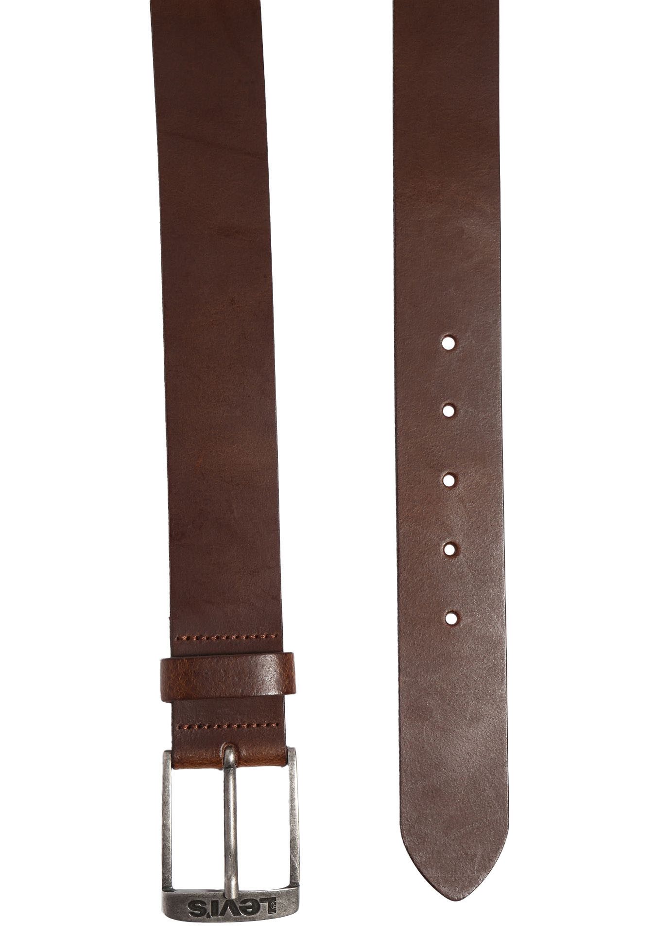 Levi's® Leren riem NEW DUNCAN met een gestempeld logo op de gesp