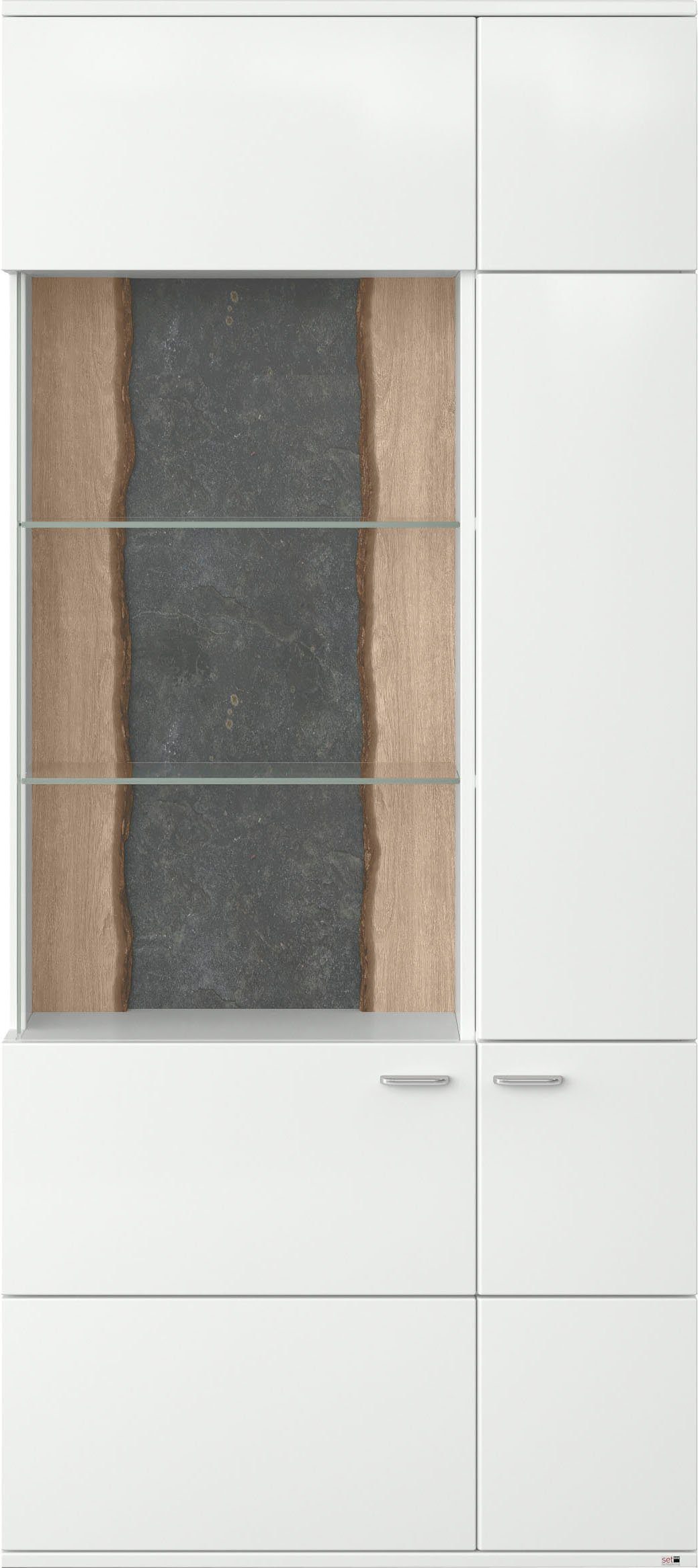 set one by Musterring Vitrinekast Tacoma Type 05/06, hoogte 207,4 cm, met getinte glasdeur